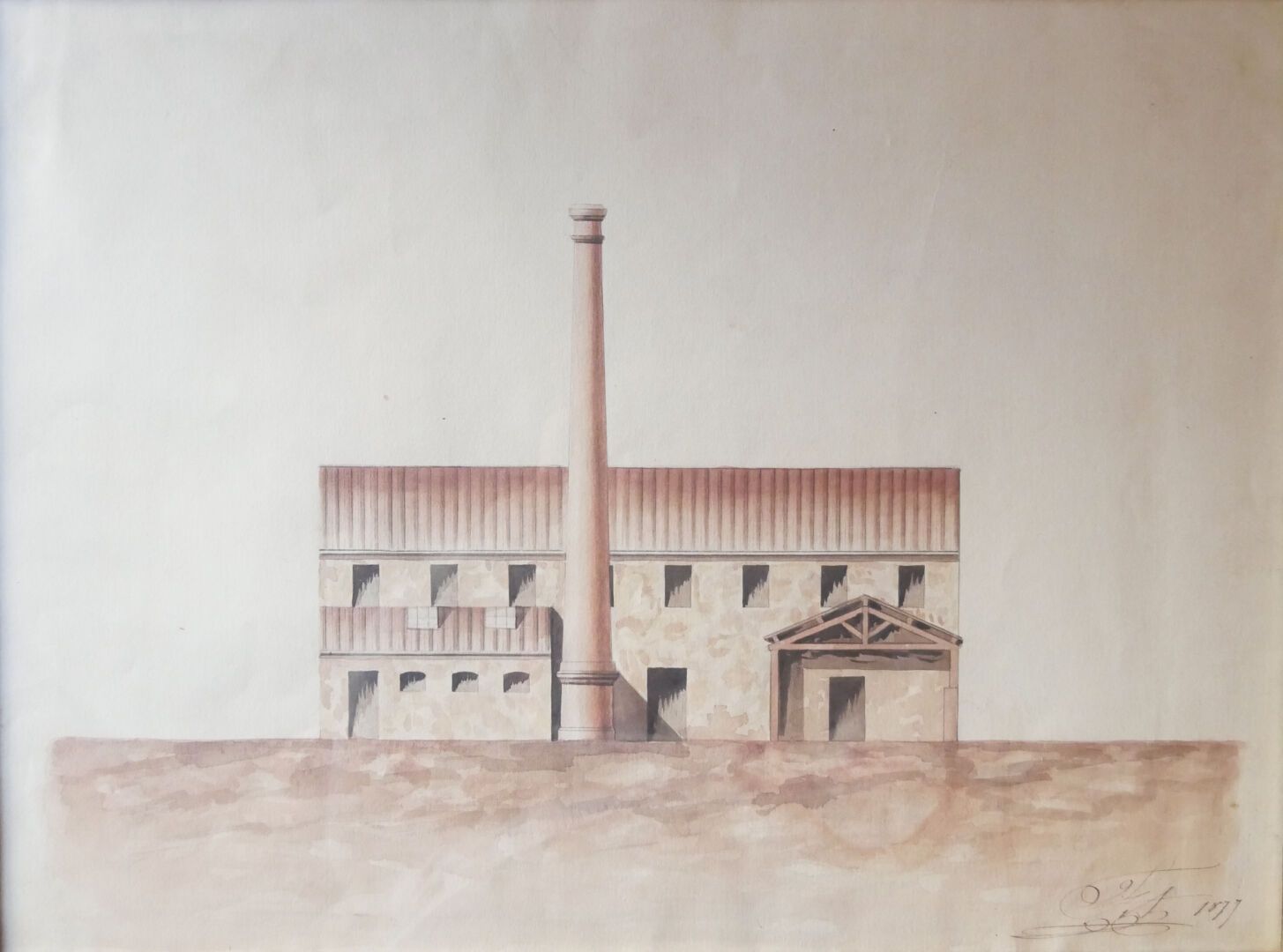 Null 19th CENTURY SCHOOL 

Building project 

Pencil and watercolor on paper 

S&hellip;
