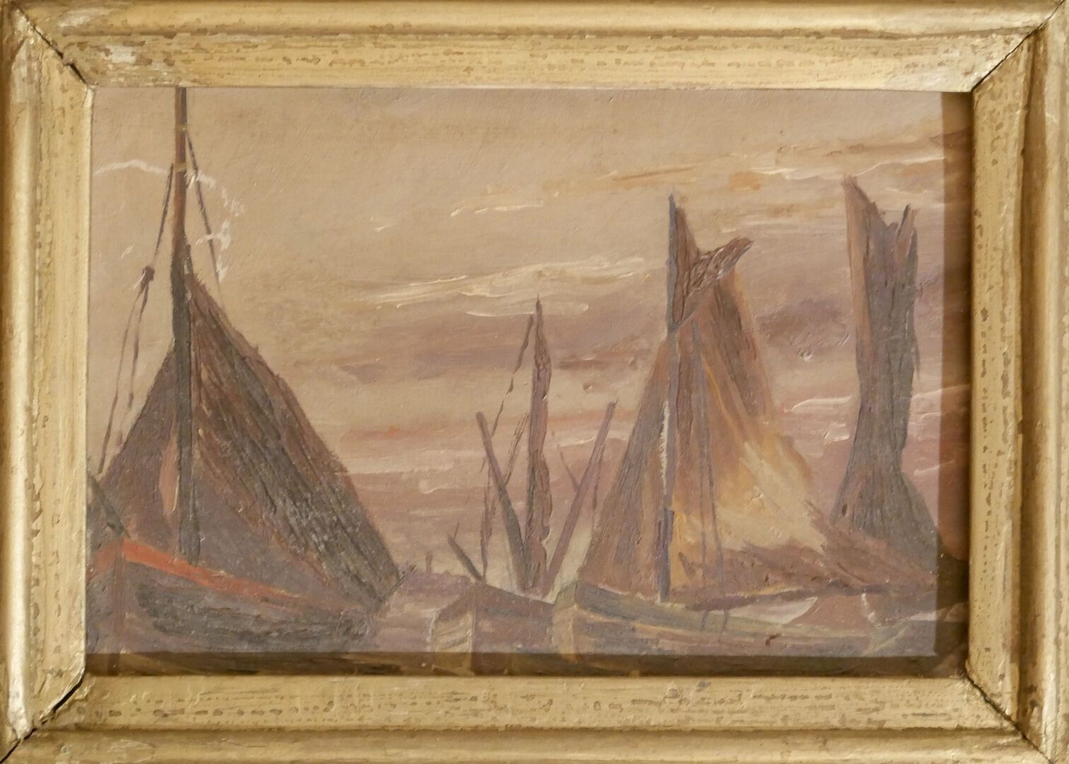Null XXth CENTURY SCHOOL 

Sailboats on the sea 

Oil on isorel 

Framed 

Size &hellip;