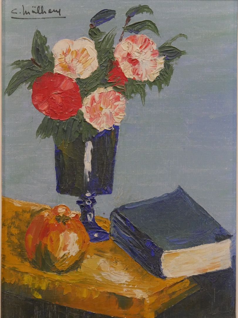 Null C.MÜLHIEUX ?- 20世纪

一束花的静物

布面油画

左上角有签名

有框

尺寸：27 x 36厘米。10 3/4 x 14 1/4 &hellip;