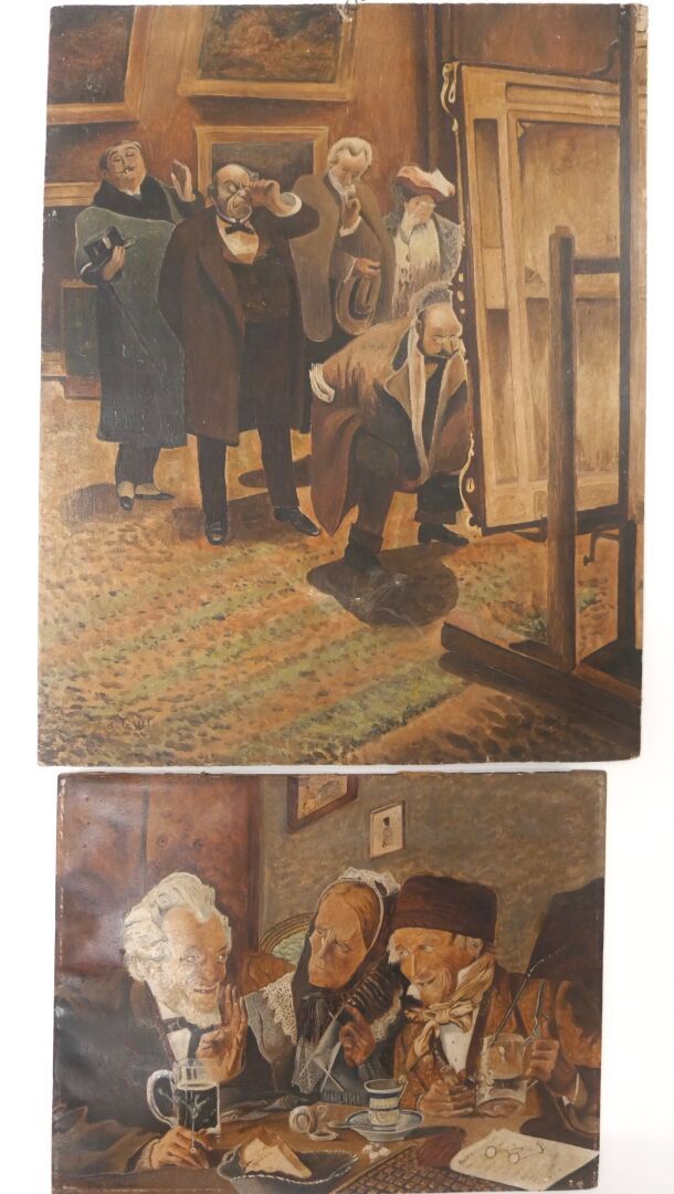 Null 
J.塔塞特（二十世纪）

杰作与秘密

板上油彩和纸板上油彩

杰作：左下角签名，左上角题字。阿尔伯特-纪尧姆右下方，背面有标题，日期为1944年1&hellip;