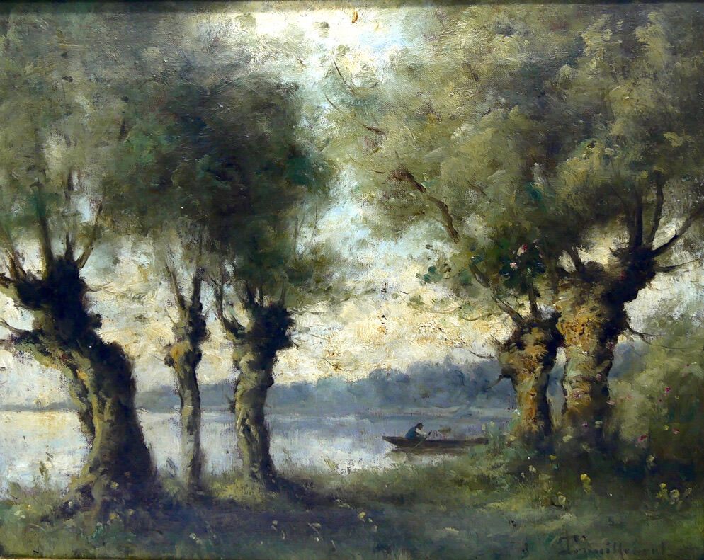Null 
Paul-Désiré TROUILLEBERT (Paris 1829-1900)

Promenade en barque

Huile sur&hellip;