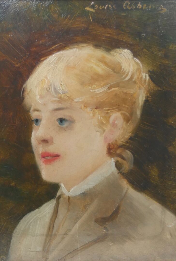 Null 
Louise ABBEMA (1853 - 1927) 

Portrait de jeune femme 

Huile sur panneau &hellip;