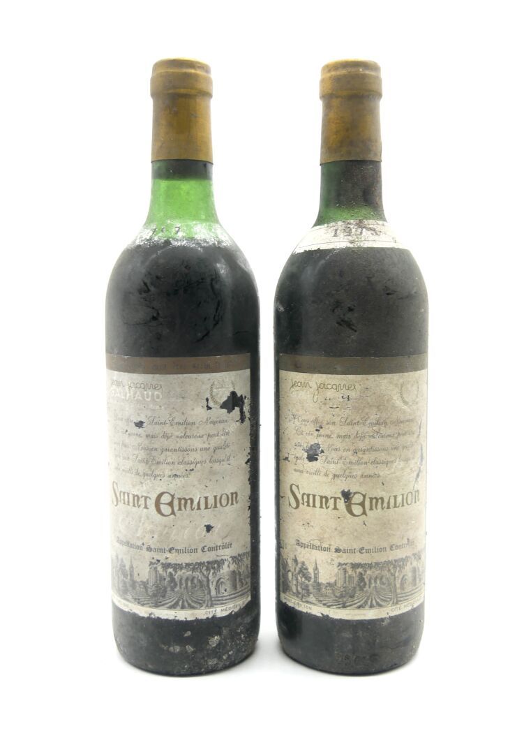 Null 圣埃米利永Jean Jacques Galhaud

2瓶圣艾美伦-让-雅克-加尔豪1973年酒

2瓶半肩式



损坏严重的标签，撕毁，脱落，染色&hellip;