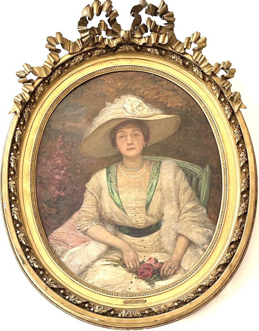 Null Karl CARTIER (1855-1925)

Donna con un bouquet di rose 

Olio su tela 

Fir&hellip;