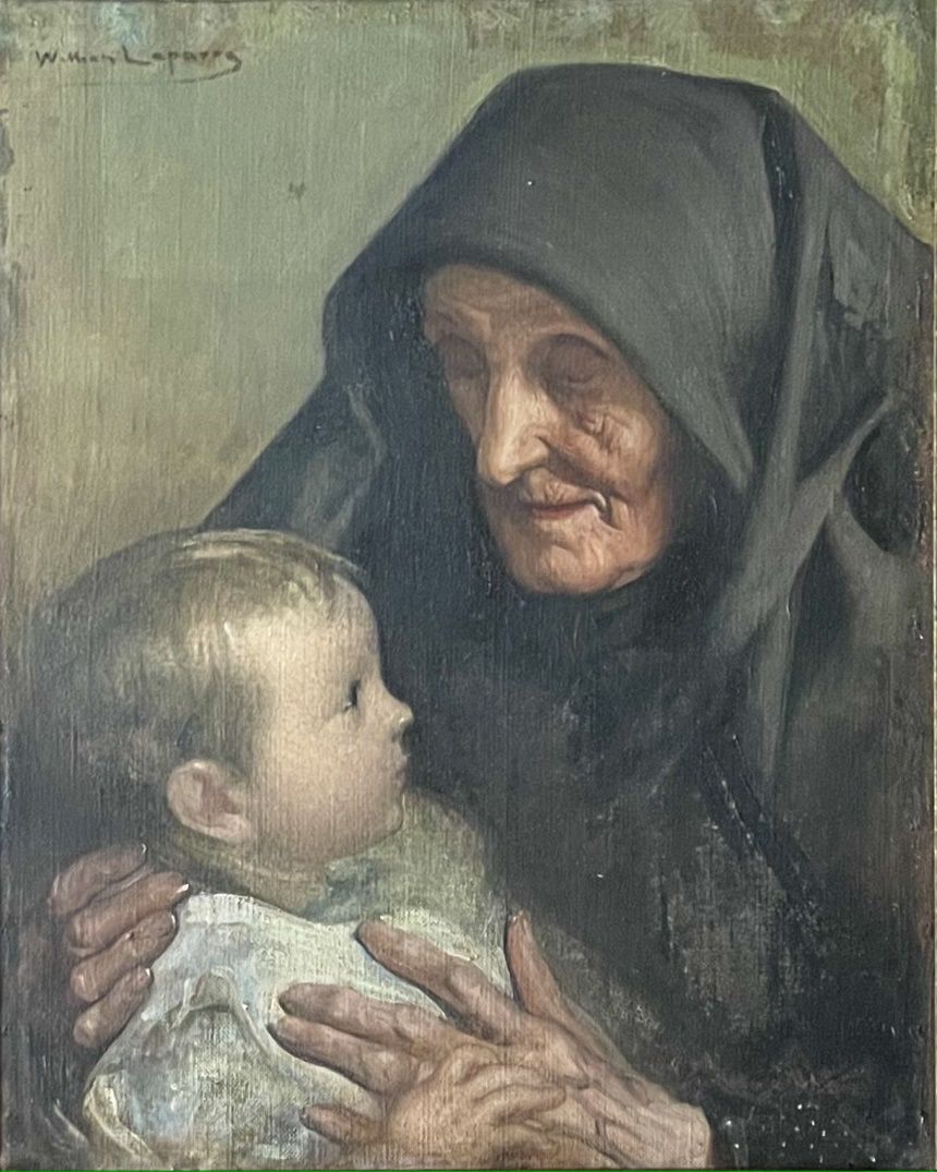 Null William LAPARRA (1873-1920)

Großmutter und Kind 

Öl auf Leinwand 

Signie&hellip;