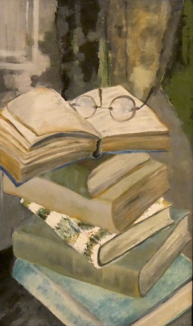Null C.SAIER - 20世纪

书籍和眼镜的静物

布面油画

签署了C.赛尔号右下方

有框

尺寸：54.5 x 32.8 cm. 约21.5 x&hellip;