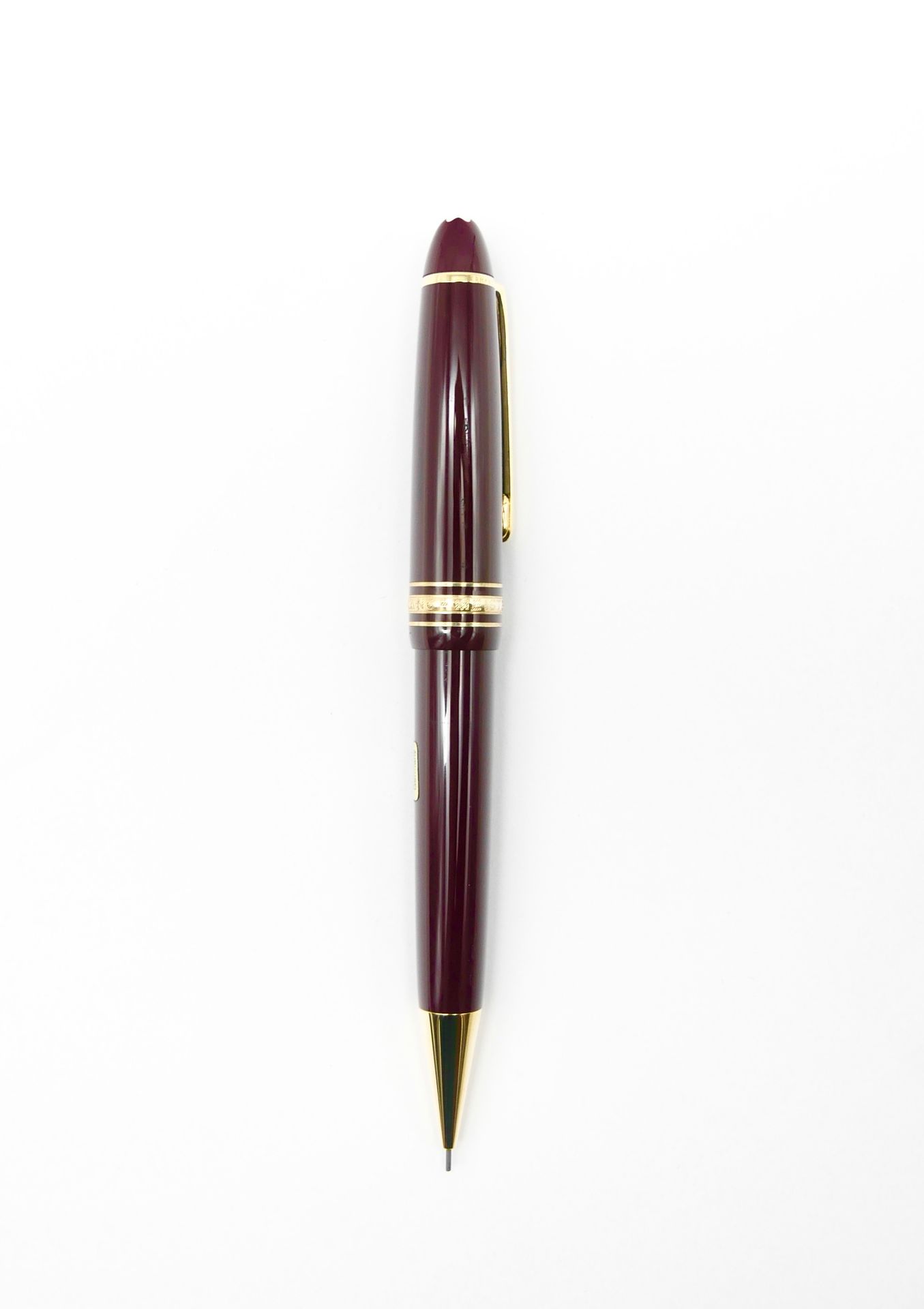 Null MONTBLANC 

Meisterstück 

Bordeaux resin and gold metal lead pen, Le Grand&hellip;