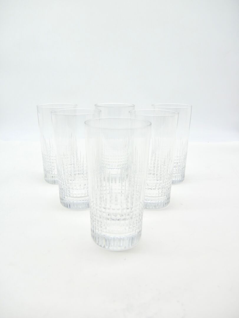 Null BACCARAT

Set of 6 clear crystal cocktail glasses engraved with lattice dec&hellip;