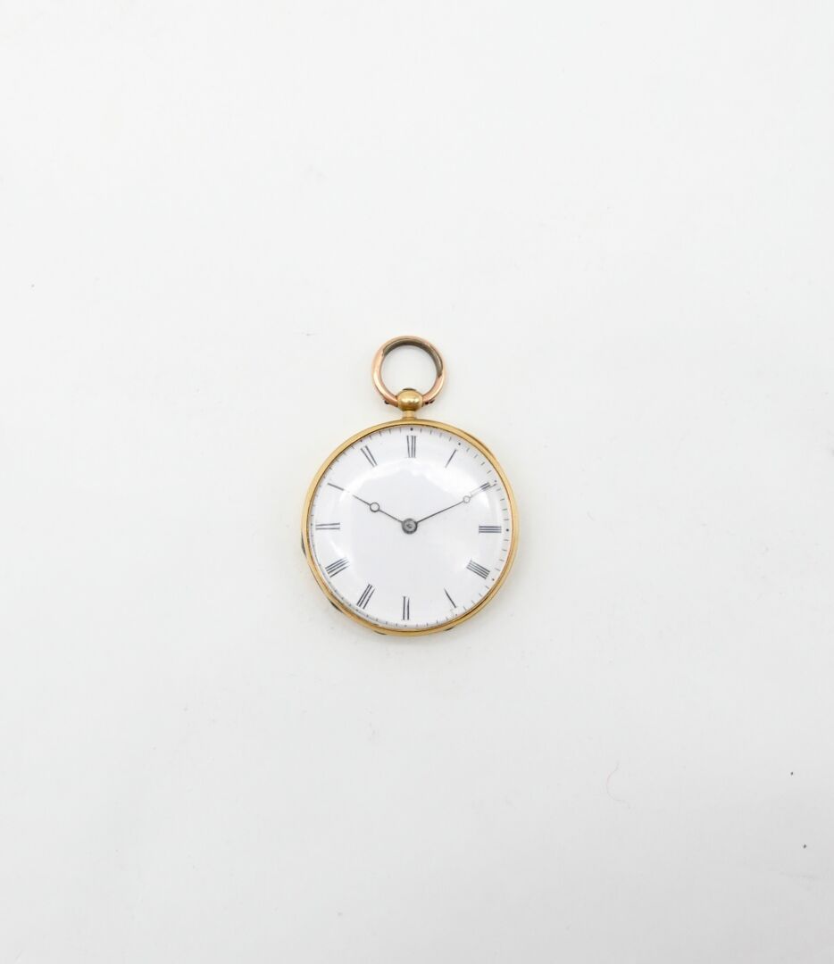 Null FRANCE - 1838 -1919
Pocket watch in gold 750/1000, white enamelled dial wit&hellip;