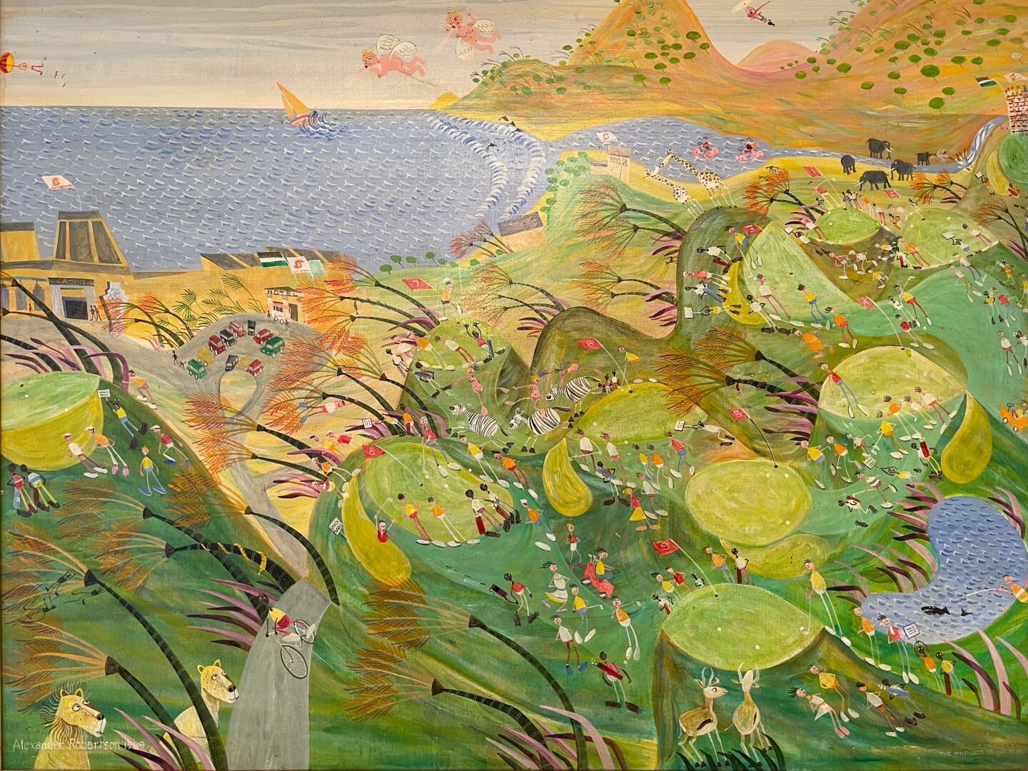 Null 亚历山大-罗伯逊（1937）--南非 
太阳的狂野一面 
布面油画 
底部有签名、日期和标题，1989年 
有框架 
视线尺寸：95 x 121厘米。&hellip;