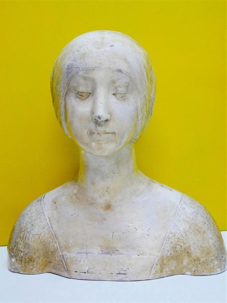 Null Francesco LAURANA (1430-1502), d'aprés 
Buste en plâtre d'une princesse
Pro&hellip;