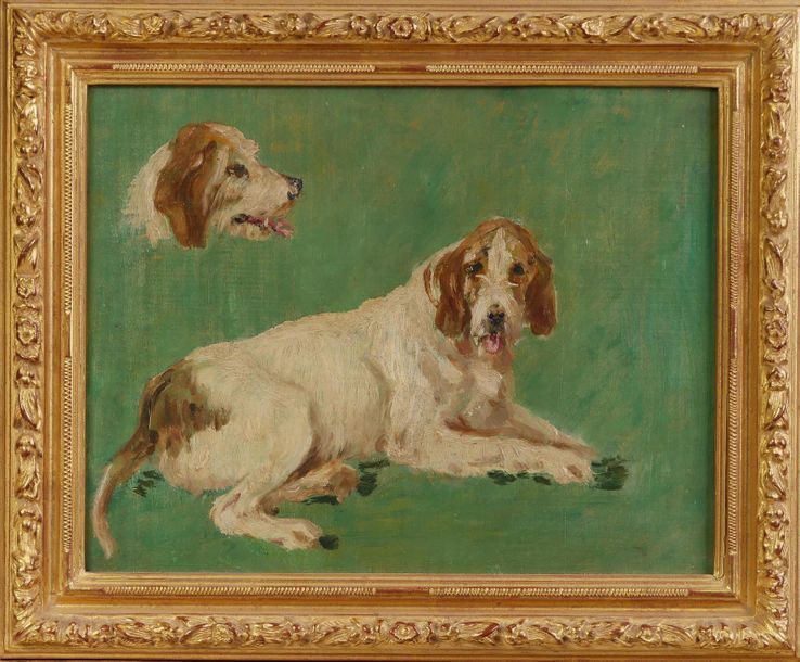 Null Marie CALVÈS (1883-1957)
Études de chien setter
Huile sur panneau
Encadrée &hellip;