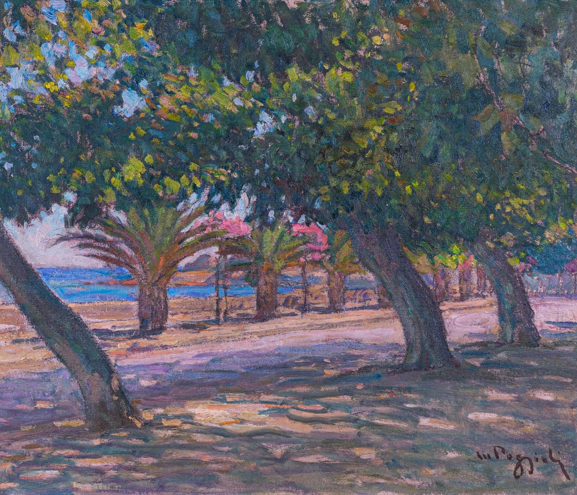 Null Marcel Dominique POGGIOLI (1882-1969) 

Promenade Lantivy à Ajaccio, Corse &hellip;