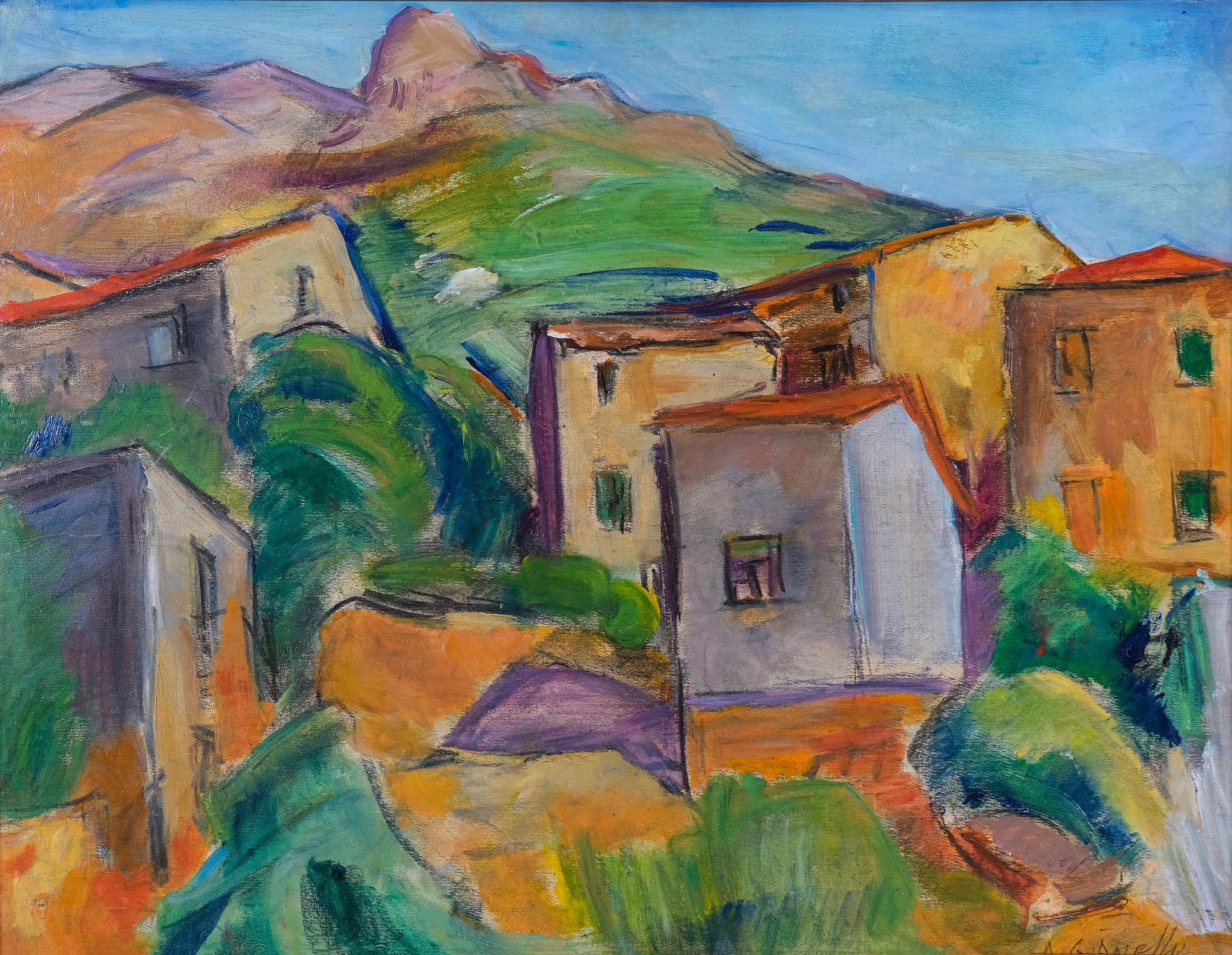 Null Antoine Marius GIANELLI (1896-1983) 

Le village d’Ocana, Corse 

Huile sur&hellip;