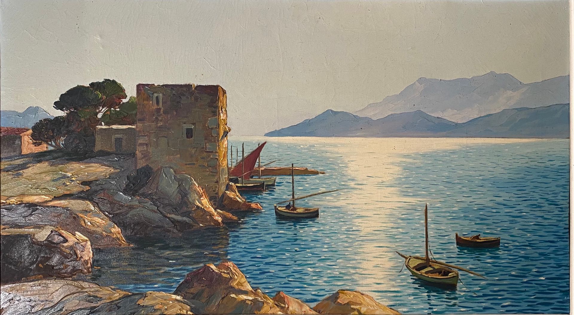 Null Gustave VIDAL (1895-1966) 

Bord de mer 

Huile sur toile Signée en bas à g&hellip;