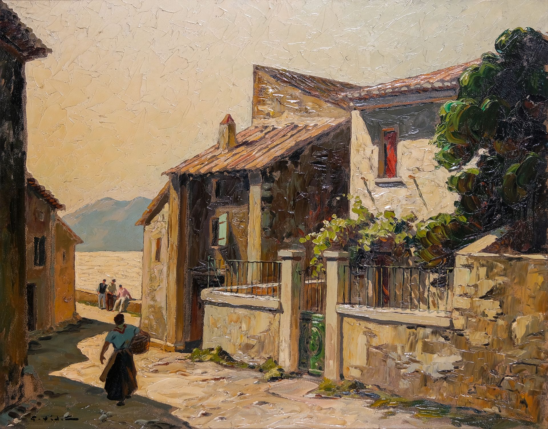 Null Gustave VIDAL (1895-1966) 

Village d’Erbalunga 

Huile sur toile Signée en&hellip;
