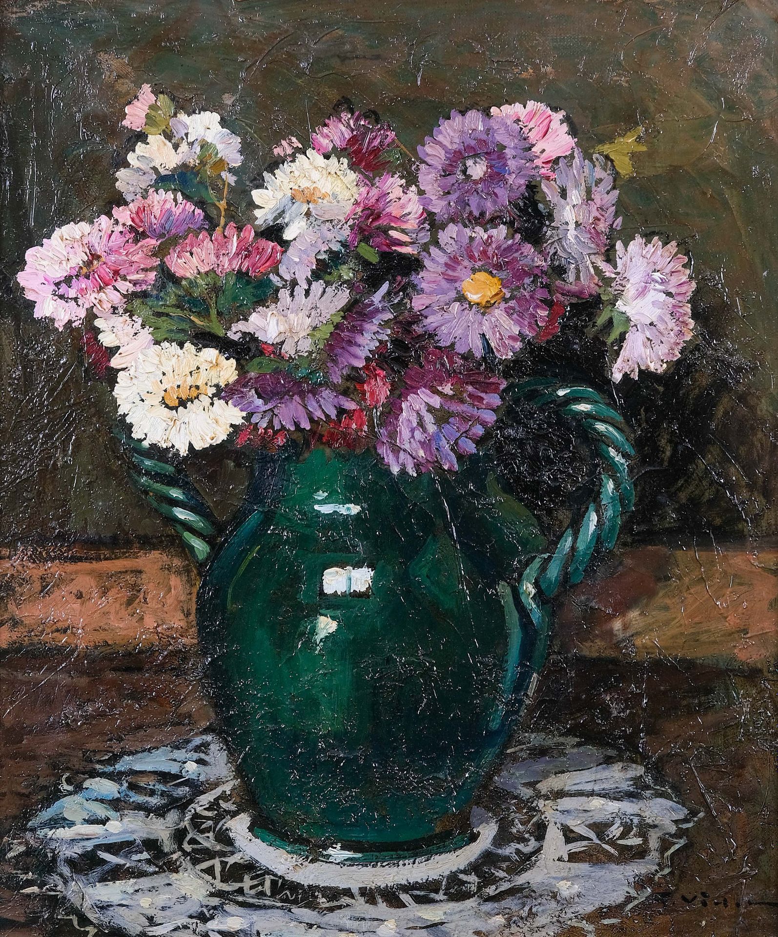 Null Gustave VIDAL (1895-1966) 

Nature morte au bouquet de fleurs 

Huile sur t&hellip;