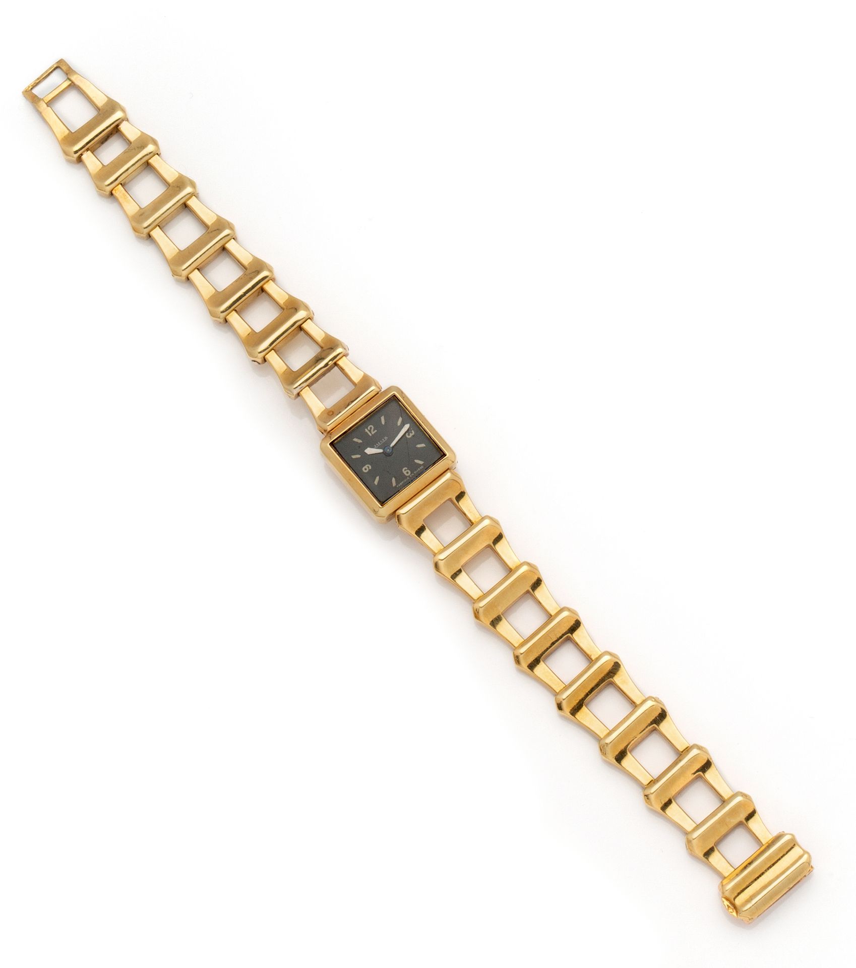 Null Jaeger for Hermès

18K黄金750千分之一的女士腕表，配备机械机芯。

- 方形黄金表壳，光滑表圈，表壳背面有凹槽表冠，螺丝固定的&hellip;