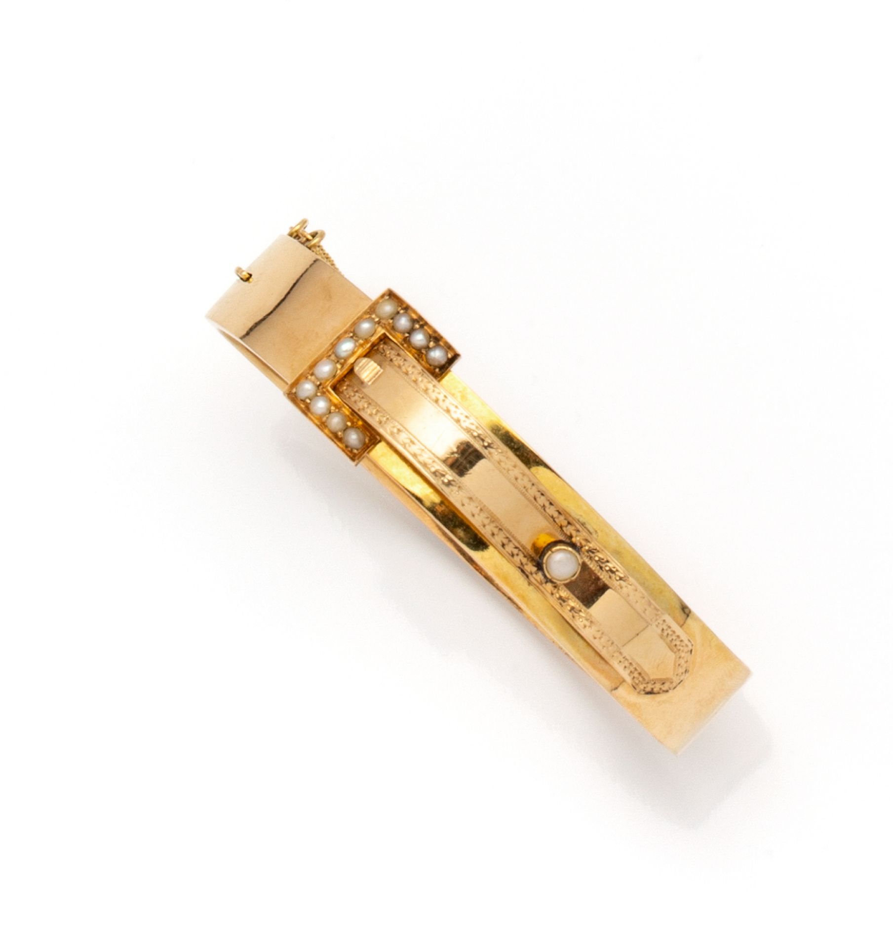 Null Bracelet en or jaune 18K (750/1000) à décor d'une boucle de ceinture la bou&hellip;