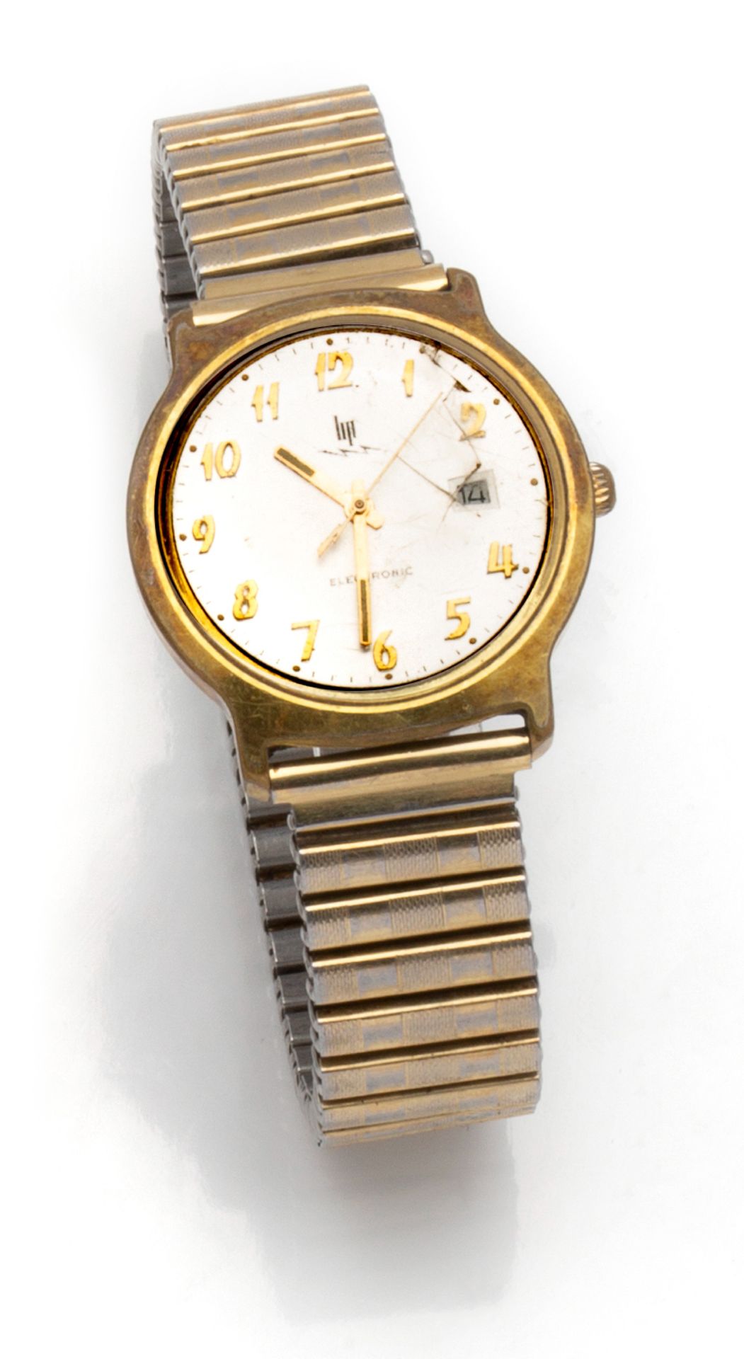 Null LIP

Vergoldete Uhr mit elektromechanischem Uhrwerk.

Rundes, goldplattiert&hellip;