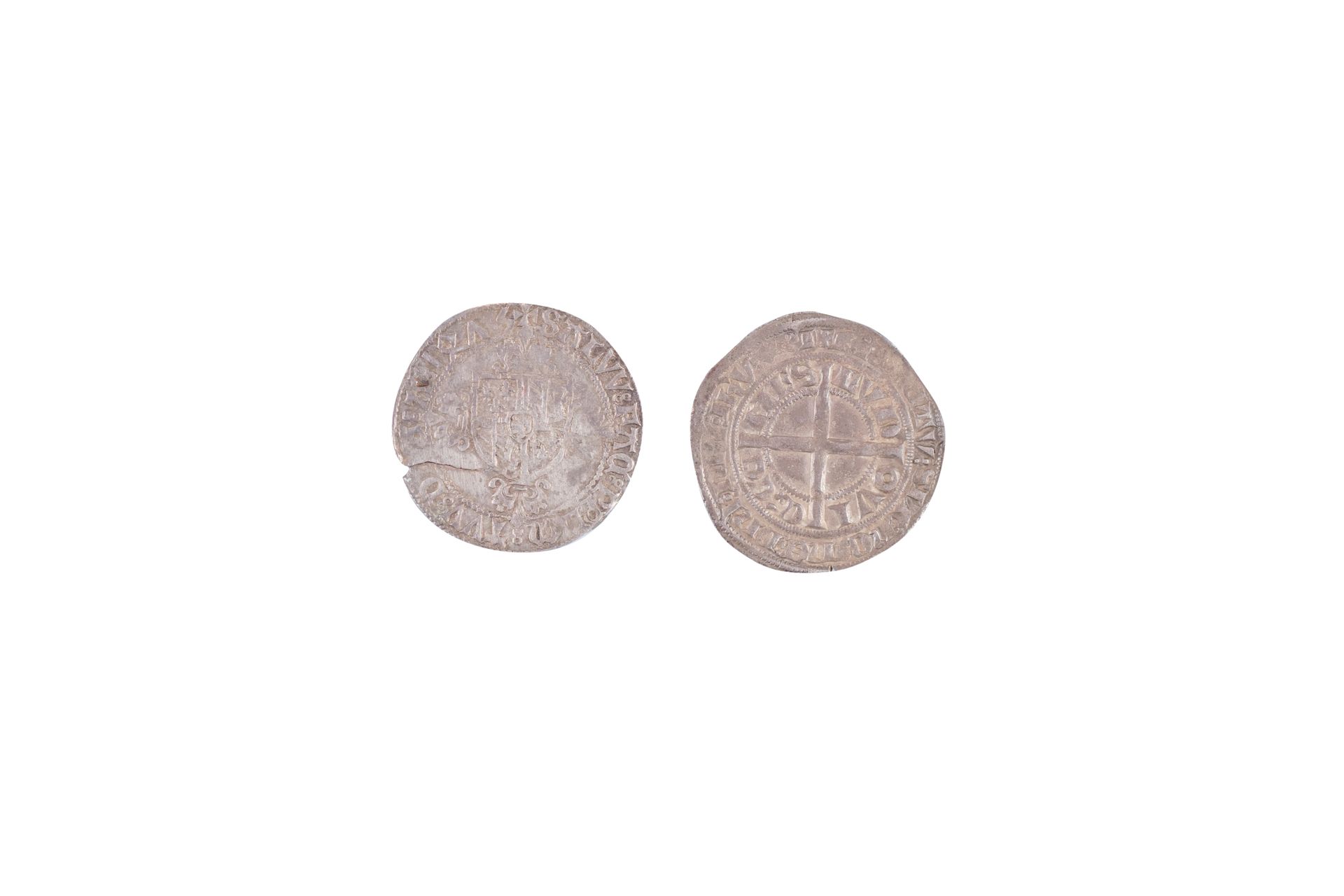 Null 2 coins: Flanders Louis de Male 1346-1384 Silver Gros. 3,48 gr. And Brabant&hellip;