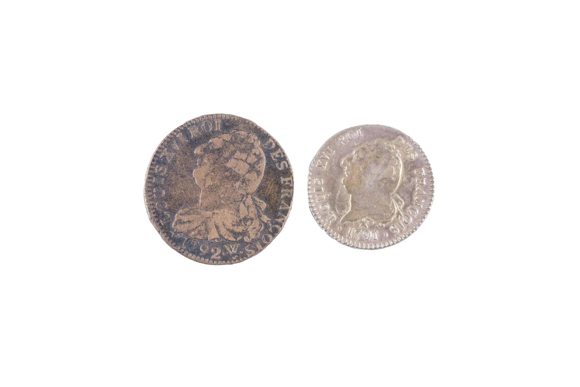 Null 2 monnaies Constitution 2 sols FRANCOIS 1792 W Arras AN 4 «N inversé» 27,06&hellip;