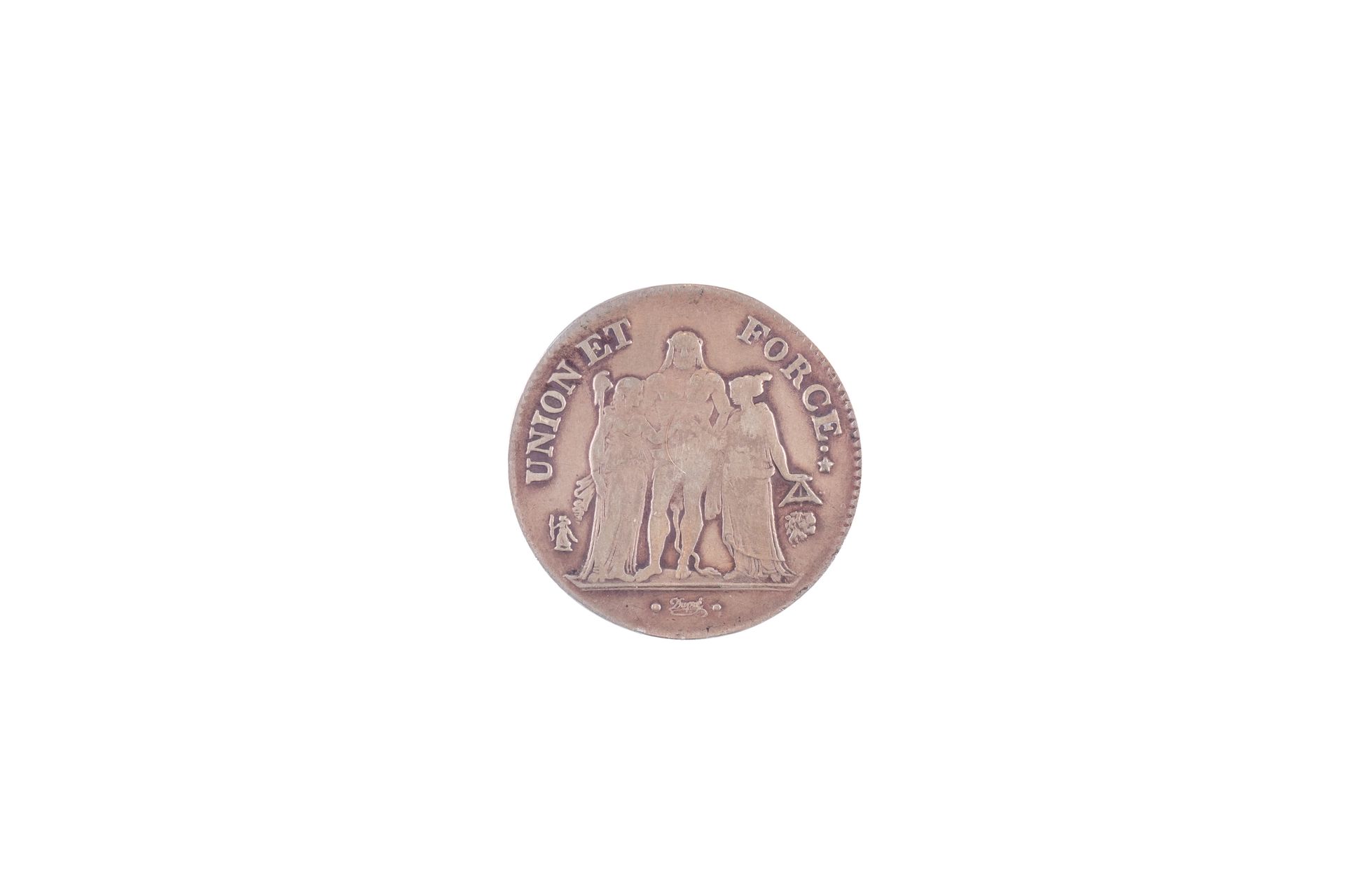 Null Consulate 1799-1804 : 5 Francs Union et Force AN 9/6 L Bayonne 24,73 gr. G.&hellip;