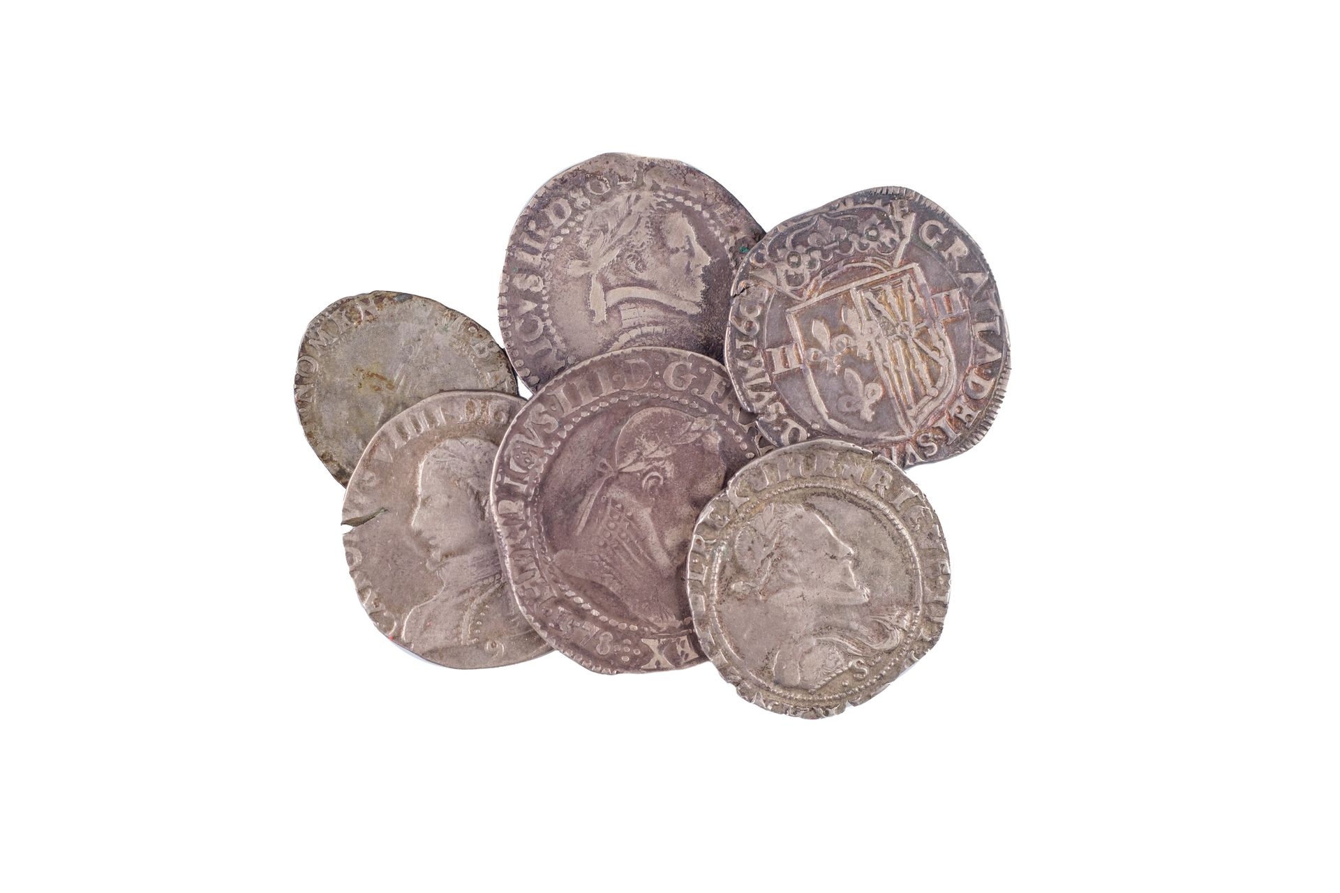 Null 6 monnaies : Charles IX 1560-1574. Double Sol Parisi 1572 M Toulouse 2,38 g&hellip;