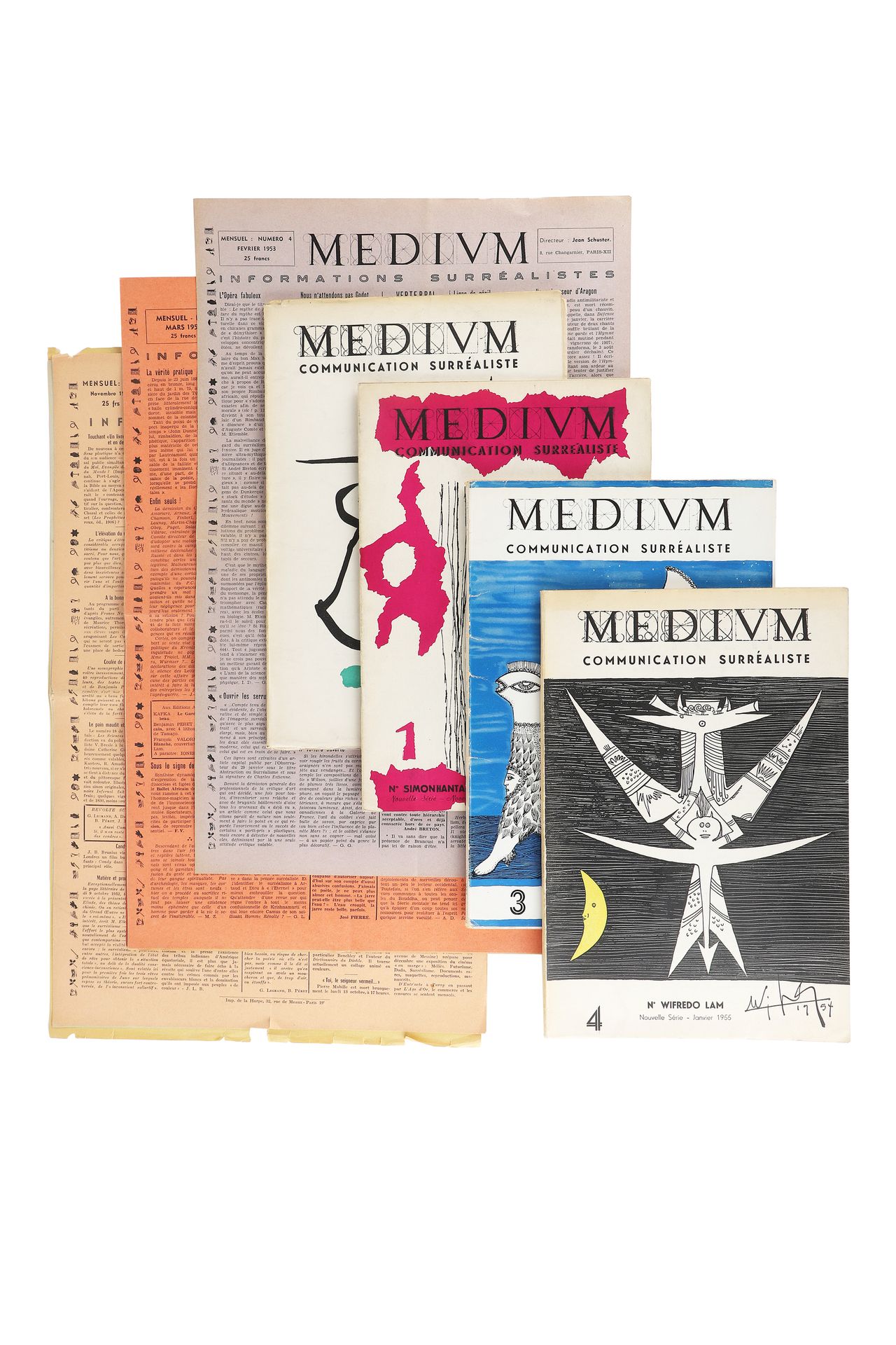Null MÉDIUM, Informations surréalistes, À Paris, by Jean Schuster, 每月传单，1952年11月&hellip;