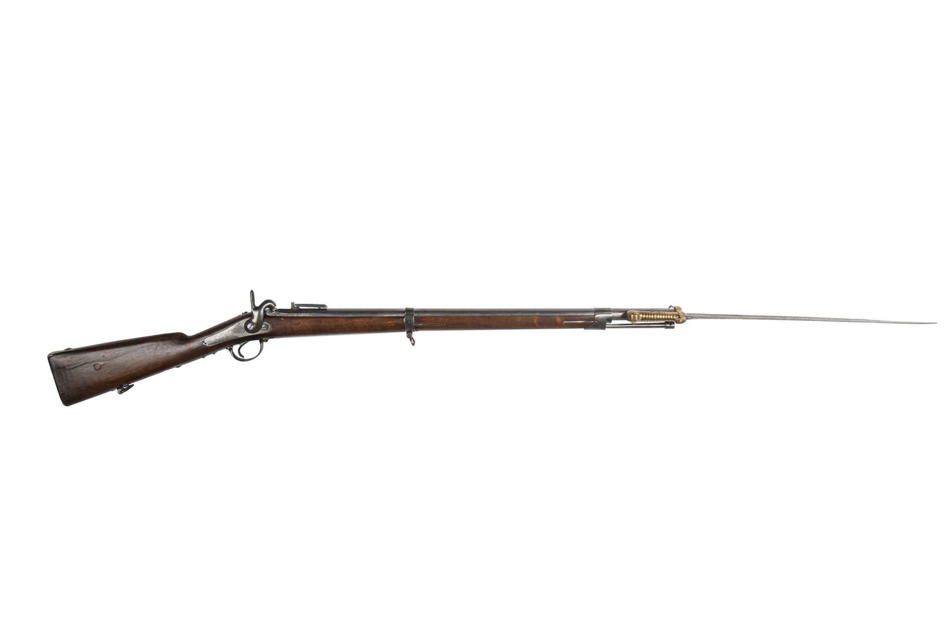 Null 1840型打击乐步枪

有膛线的枪管，有青蛙，1841年的雷锋。

后锁刻有 "Mre Rle de St Etienne"。胡桃木股票。铁制拉杆。
&hellip;