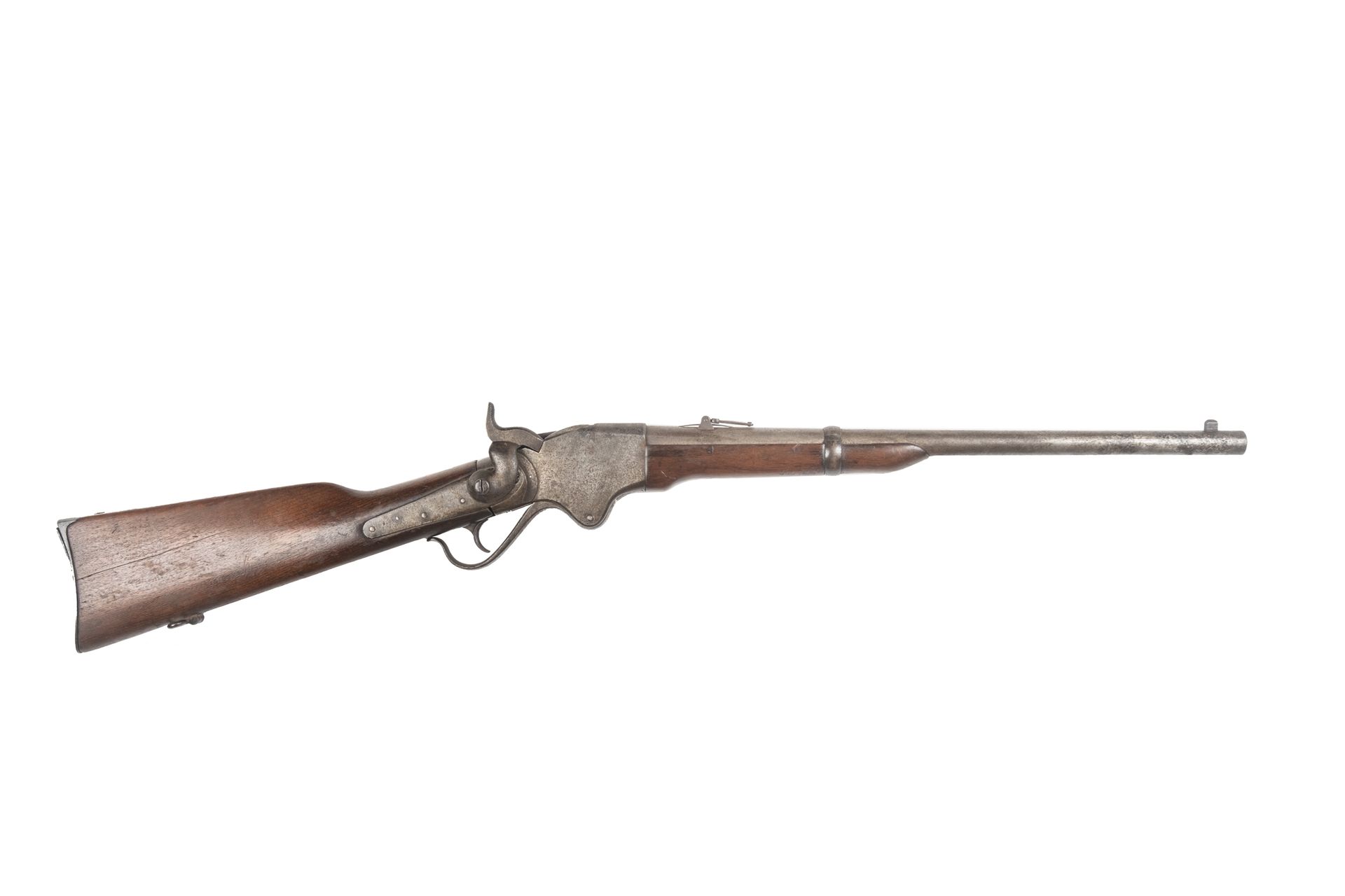 Null 斯宾塞1865型52号步枪。

圆形枪管，带蛙头。有专利的雷霆。后锁，圆身锤子。带环的杆。胡桃木汤（已裂开）。

A.B.E. (氧化)

枪管长度：&hellip;