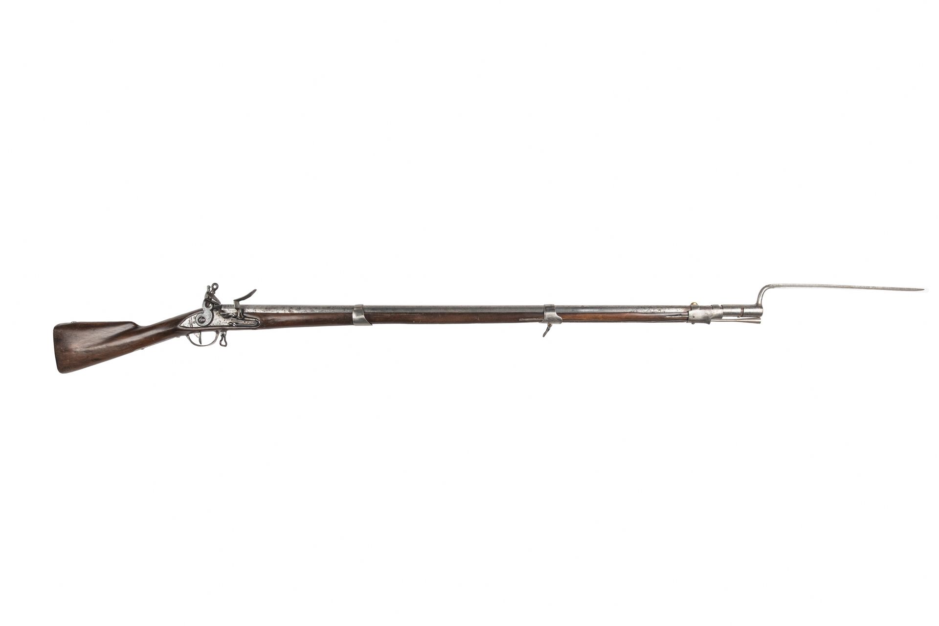 Null 1763-66年的燧发枪步兵步枪，名为Léger

圆形枪管，侧面有雷纹。

冲孔的锁和锤子，扁平的身体。

铁制配件（后来的榴莲、金莲花和口罩）。
&hellip;