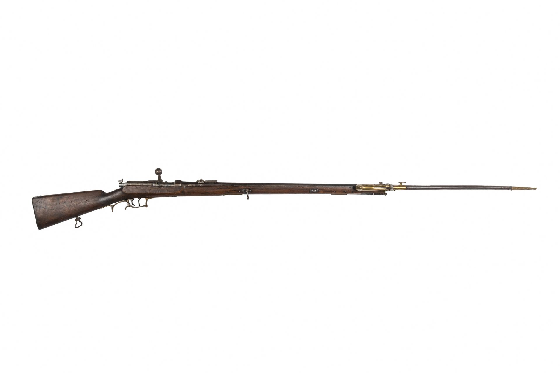 Null 德雷兹1865年的猎人步枪，改造了贝克。

平齐的枪管，坚固的长方形枪托（换了螺丝）。标有 "Stahl "的后座 "Soemmerda Mod 61&hellip;