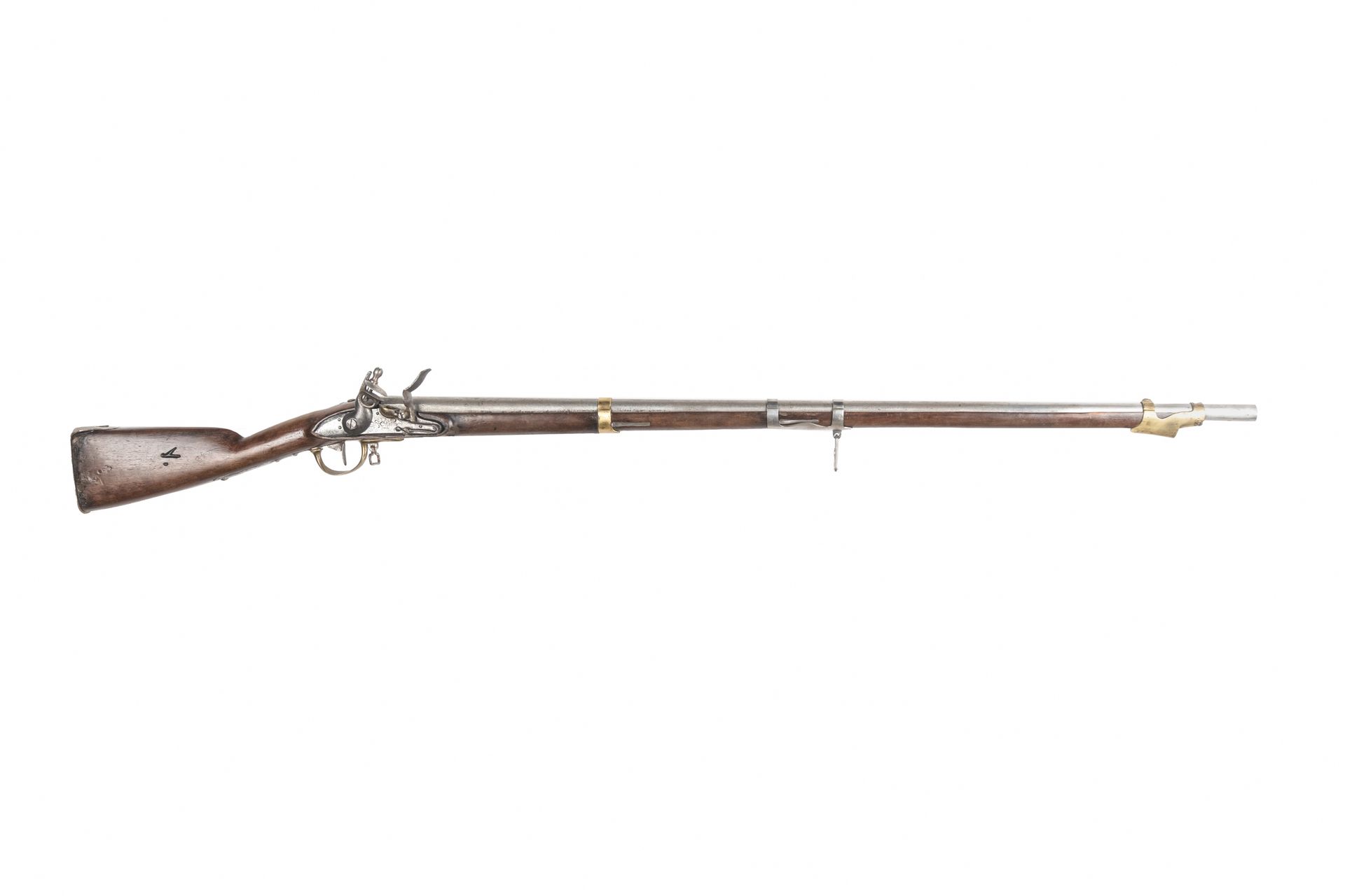 Null Dragoner-Steinschlossgewehr Modell 1777.

Runder Lauf mit Donnerkeilen. Sch&hellip;