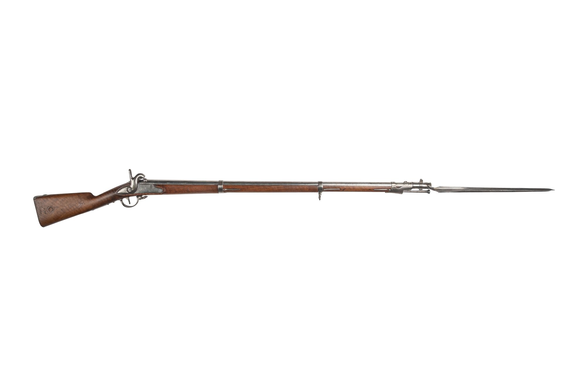 Null Fusil à percussion de voltigeur modèle 1822 T Bis. 

Canon rond, à pans au &hellip;