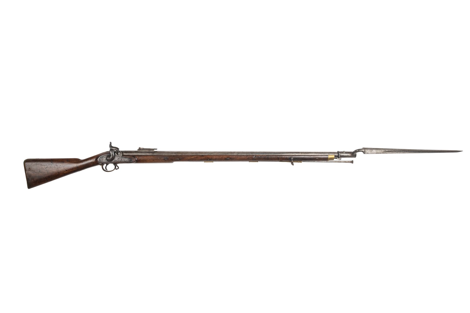 Null Fusil Enfield 1851 à percussion 

Canon rond avec hausse à 900, poinçonné. &hellip;