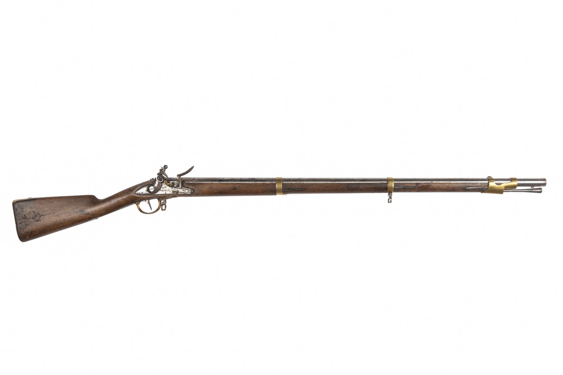 Null 龙牌燧发枪1822型。

圆形枪管，有雷鸣般的声音，日期为1821年。刻有 "Mre Rle de Saint Etienne "的锁，打孔的黄铜配件&hellip;