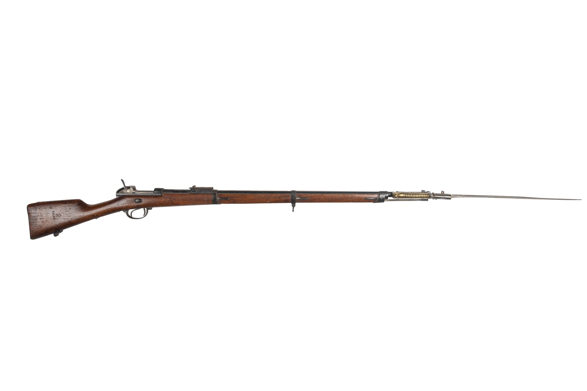 Null 
巴伐利亚步枪Werder 1869/75-76。




圆桶，有雷电，青铜色，有青蛙。




抛光的铁配件。车牌号 "2 JR 8"。




&hellip;