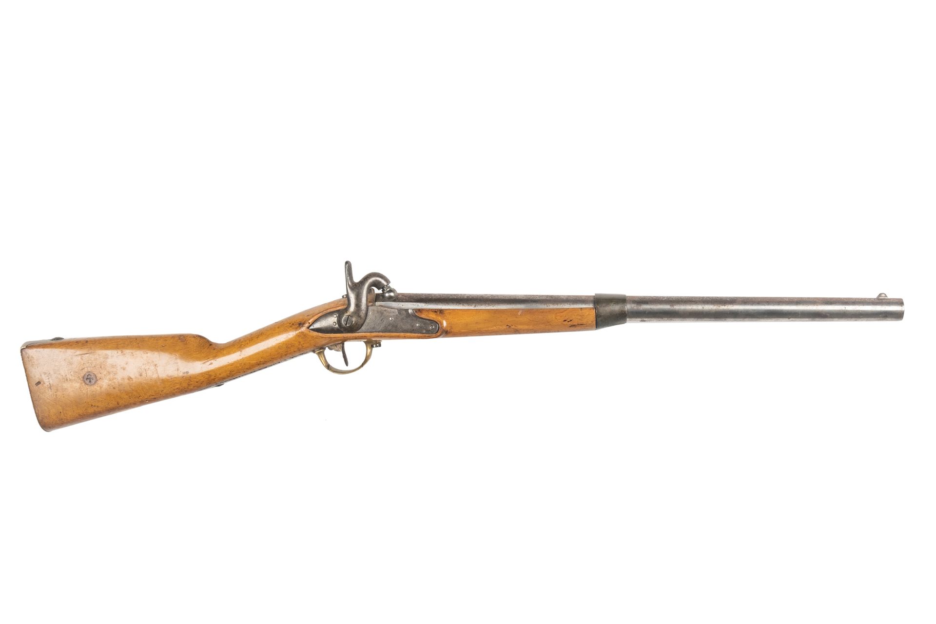 Null 1816T型骑兵打击式火枪

圆形枪管，带有雷电，日期为 "1821"。锁 "Manuf Roy de Maubeuge"，冲压的黄铜配件。床板上印有&hellip;