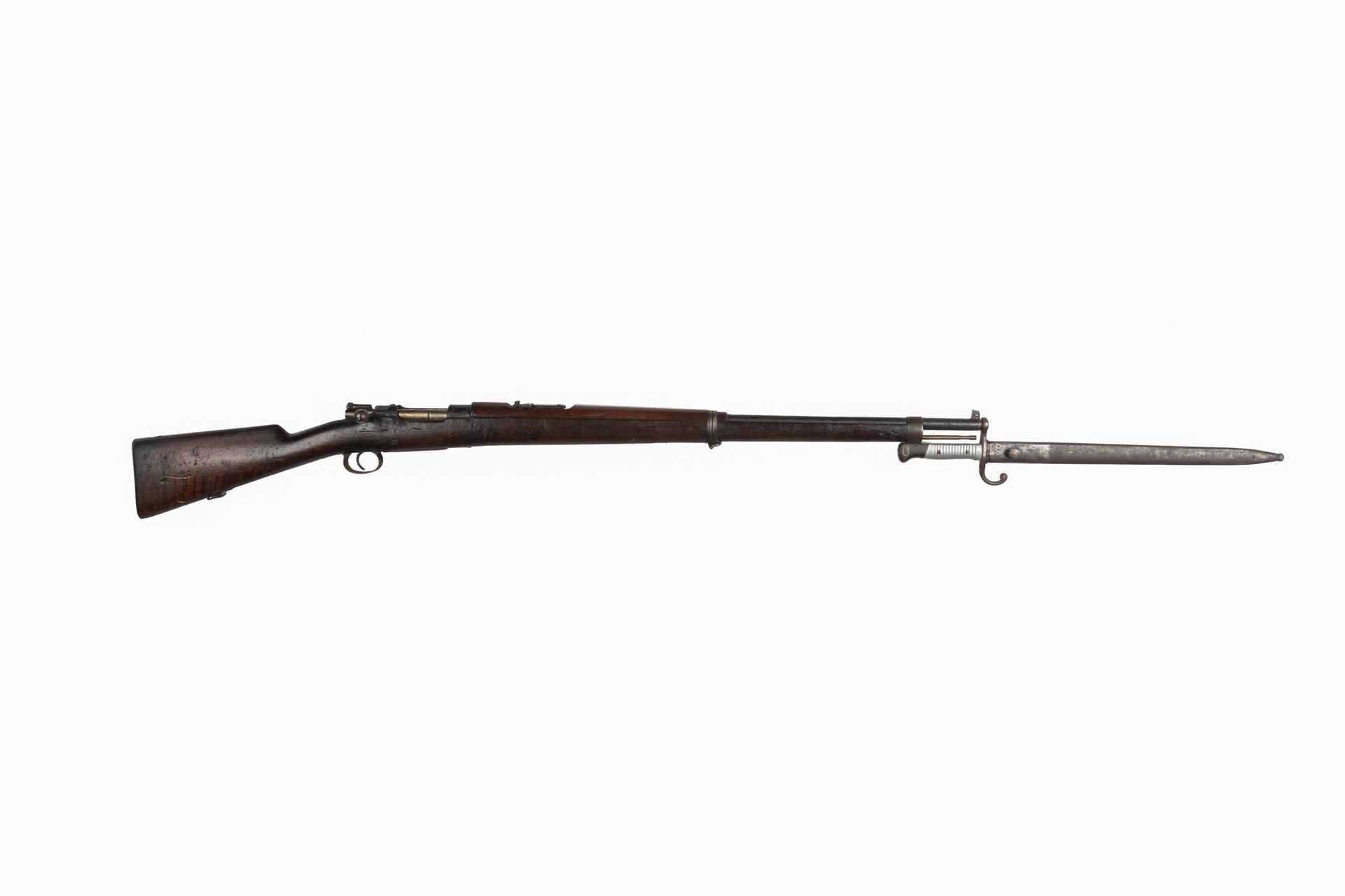 Null 
Chilenisches Mauser-Gewehr Modell 1895, Kaliber 7 mm.

Runder Lauf mit Kim&hellip;