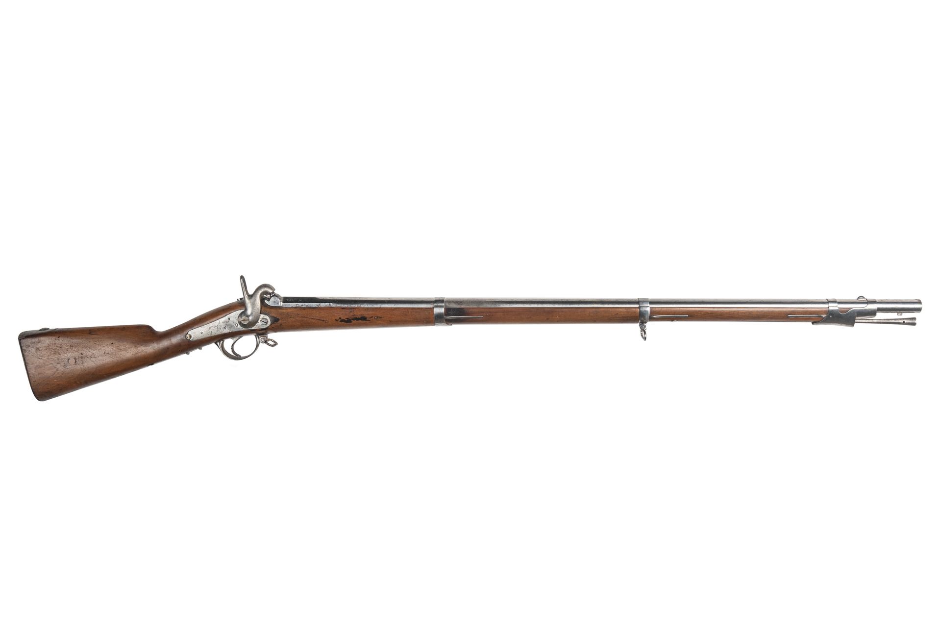 Null Perkussionsvoltigiergewehr Modell 1854.

Runder Lauf mit Donnerkeil, punzie&hellip;