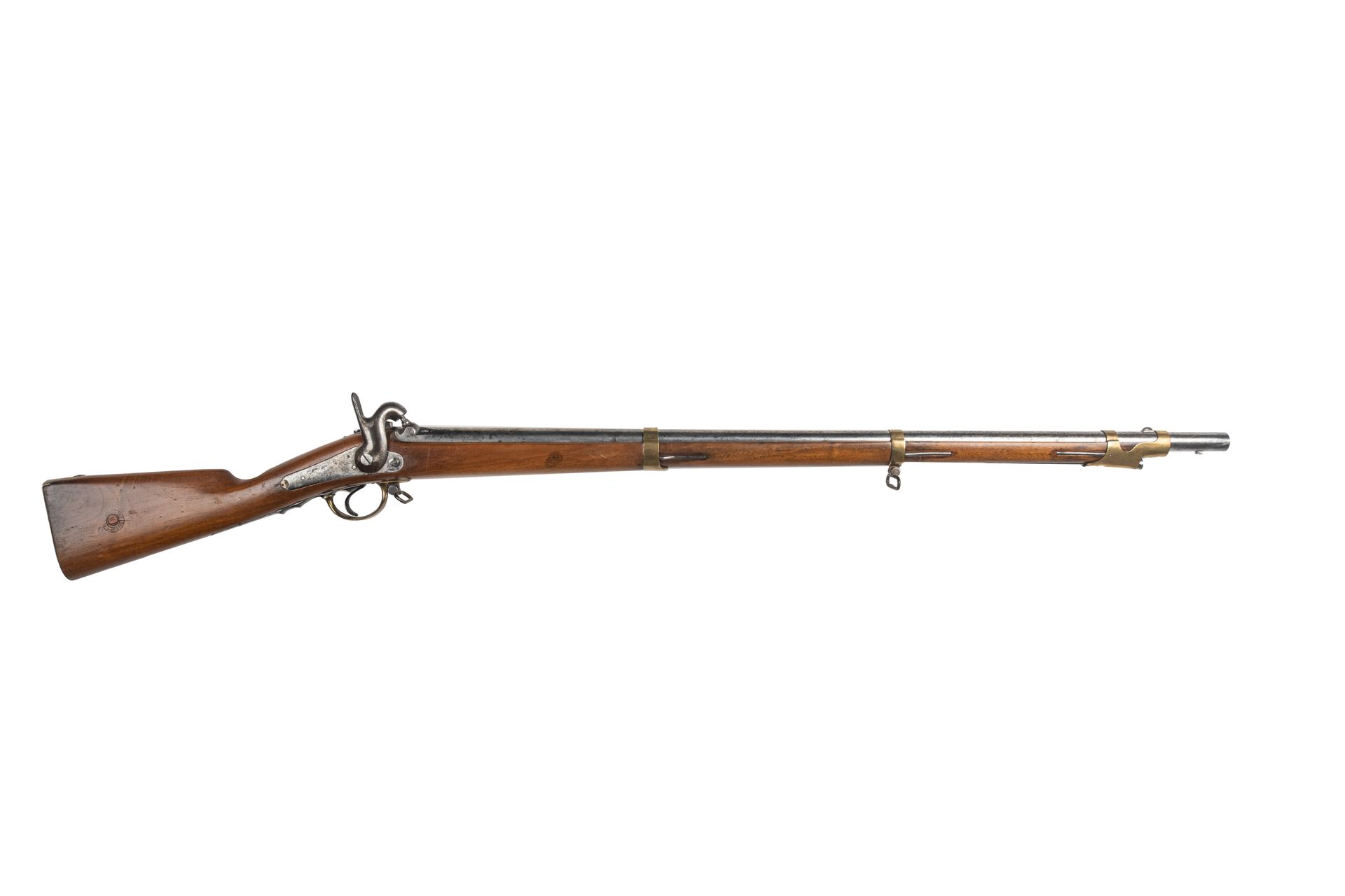 Null 安九型燧发枪，归属于海军。

圆形枪管上有雷鸣般的 "B 1813"。

刻有 "Mre Impale de Tulle "的锁和圆身锤子。黄铜配件（&hellip;