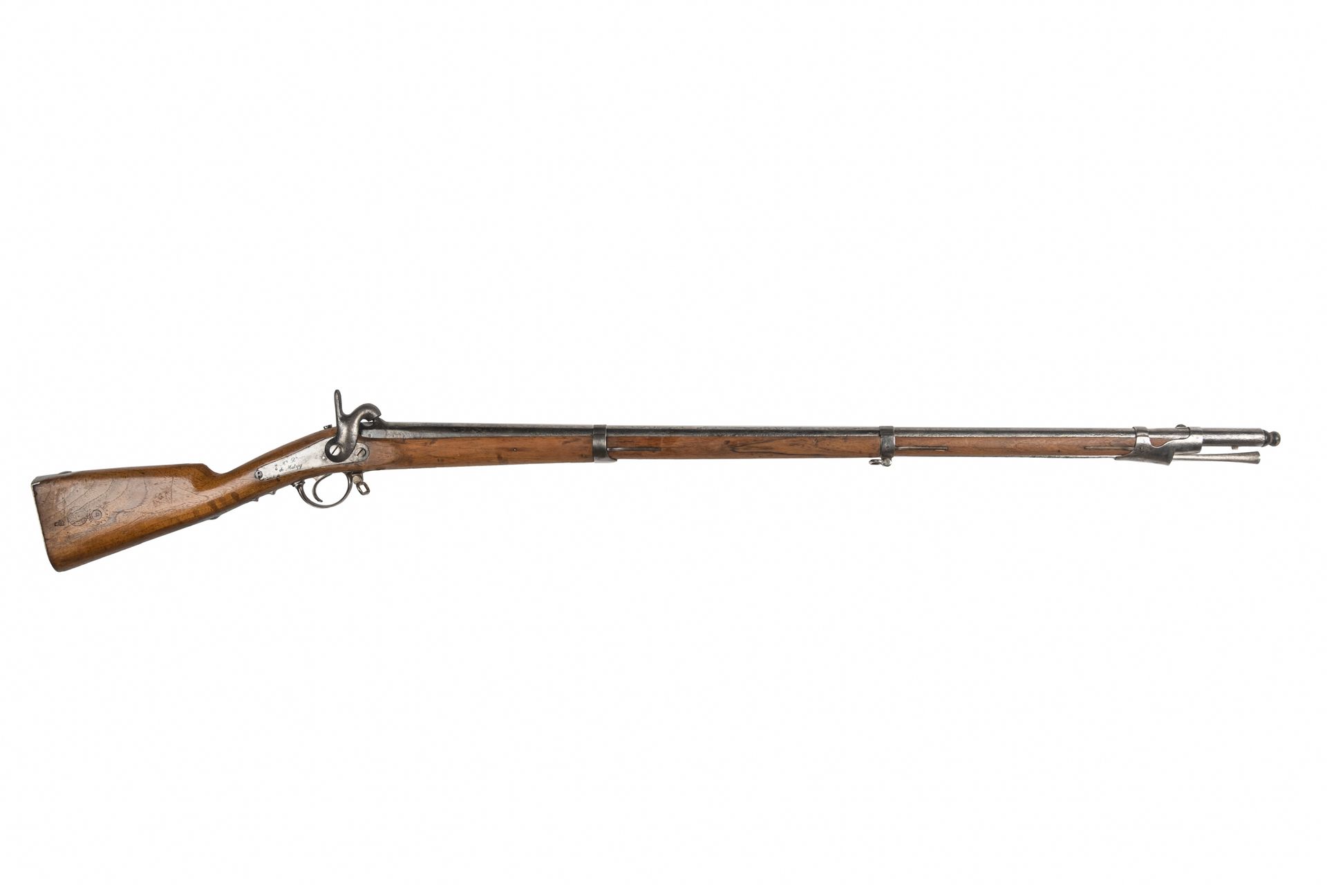 Null Percussion rifle of voltigeur model 1840.

Round barrel with flats to the t&hellip;