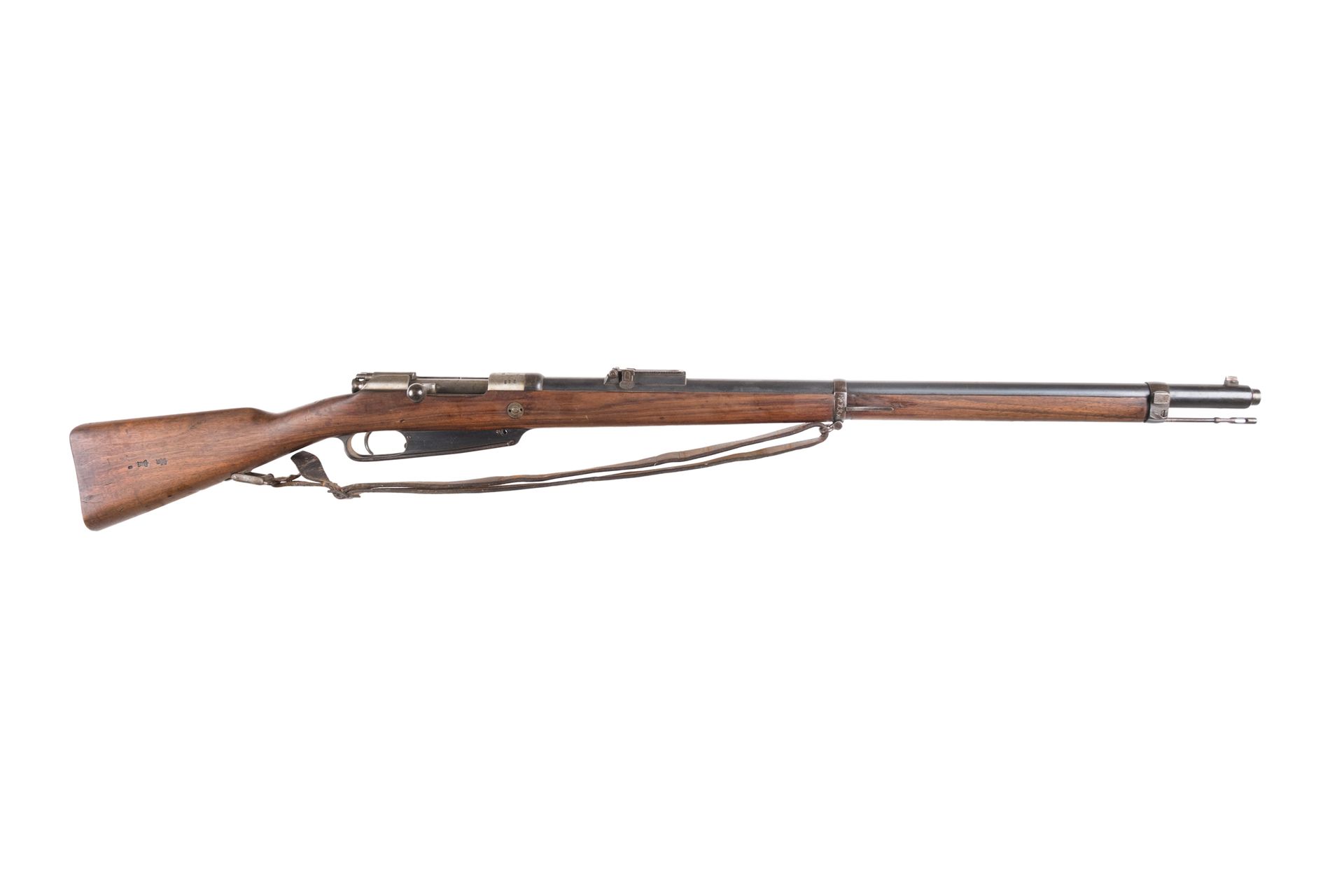 Null 
Fusil de ingeniero Gewehr 1888, calibre 8 mm. 




Cañón redondo y broncea&hellip;