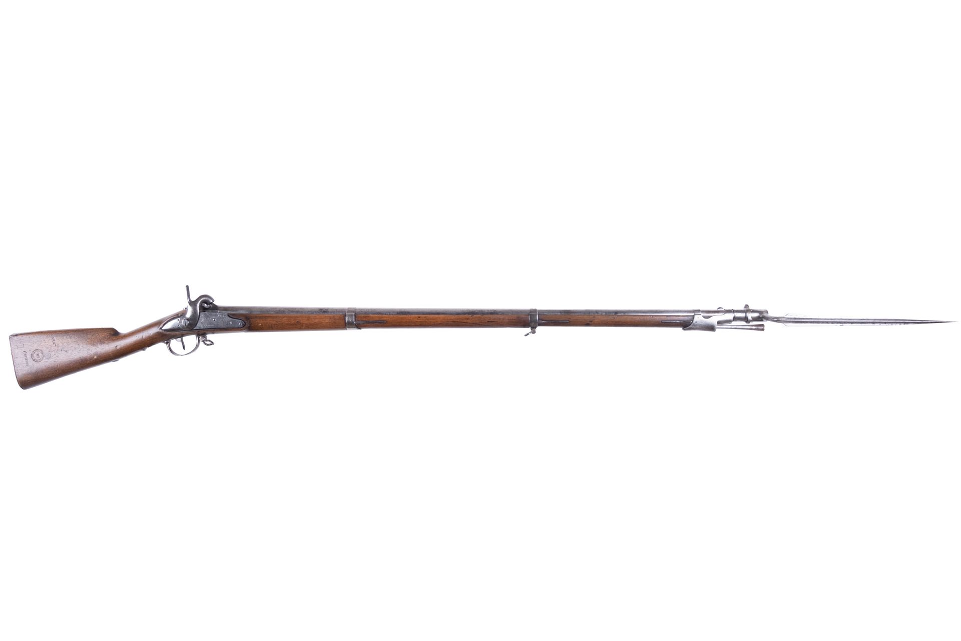 Null 1822型榴弹炮转变为1840型打击式步枪。

圆桶，有雷鸣般的响声，打孔。刻有 "Mre Rle de St Etienne "的锁和圆身的锤子。尾&hellip;