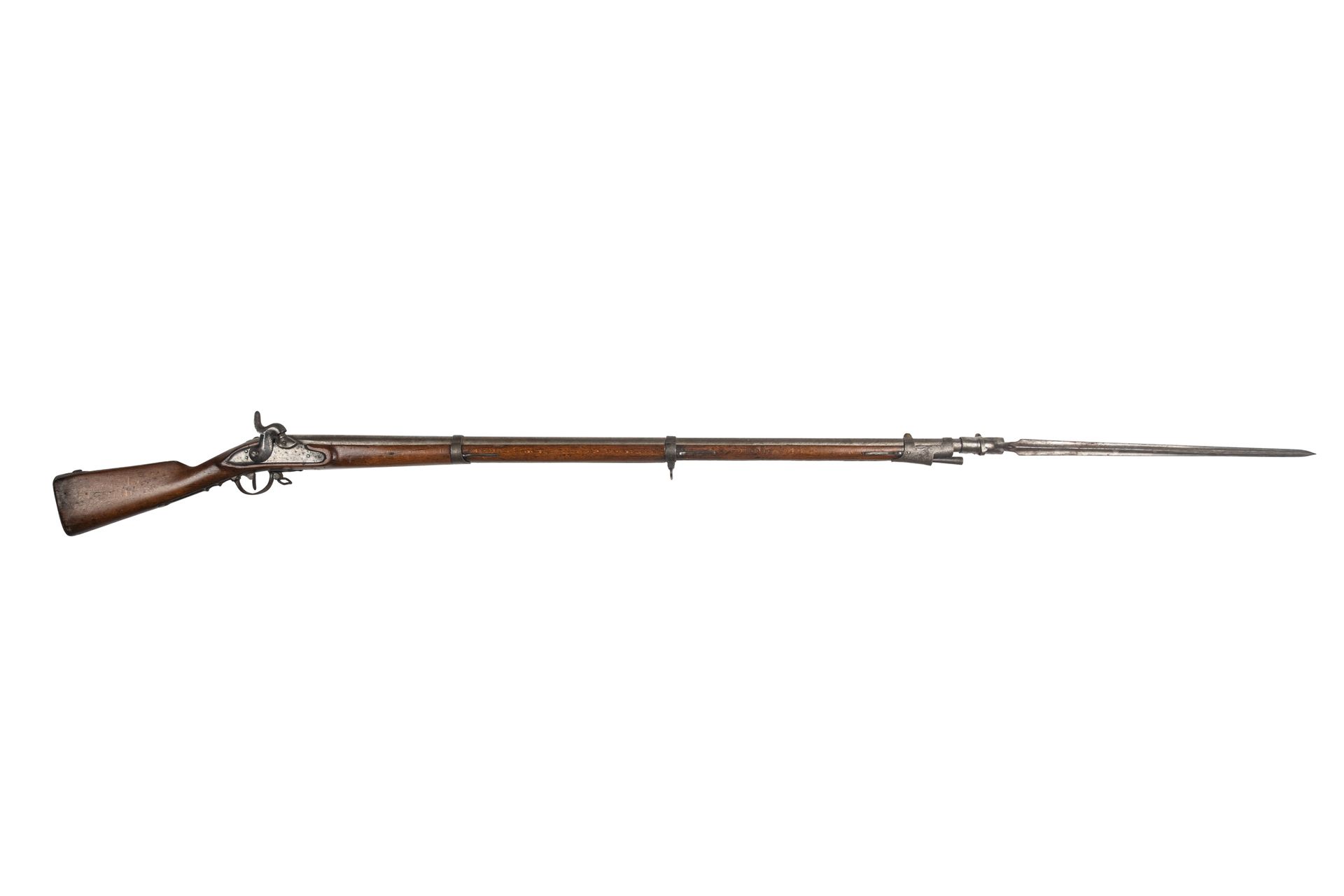 Null 德国

普鲁士、巴伐利亚、萨克森、符腾堡



步兵步枪型号An IX，用打击乐器改造的（可能是普鲁士人）。

圆桶，有雷电。锁上刻有 "Mre Im&hellip;