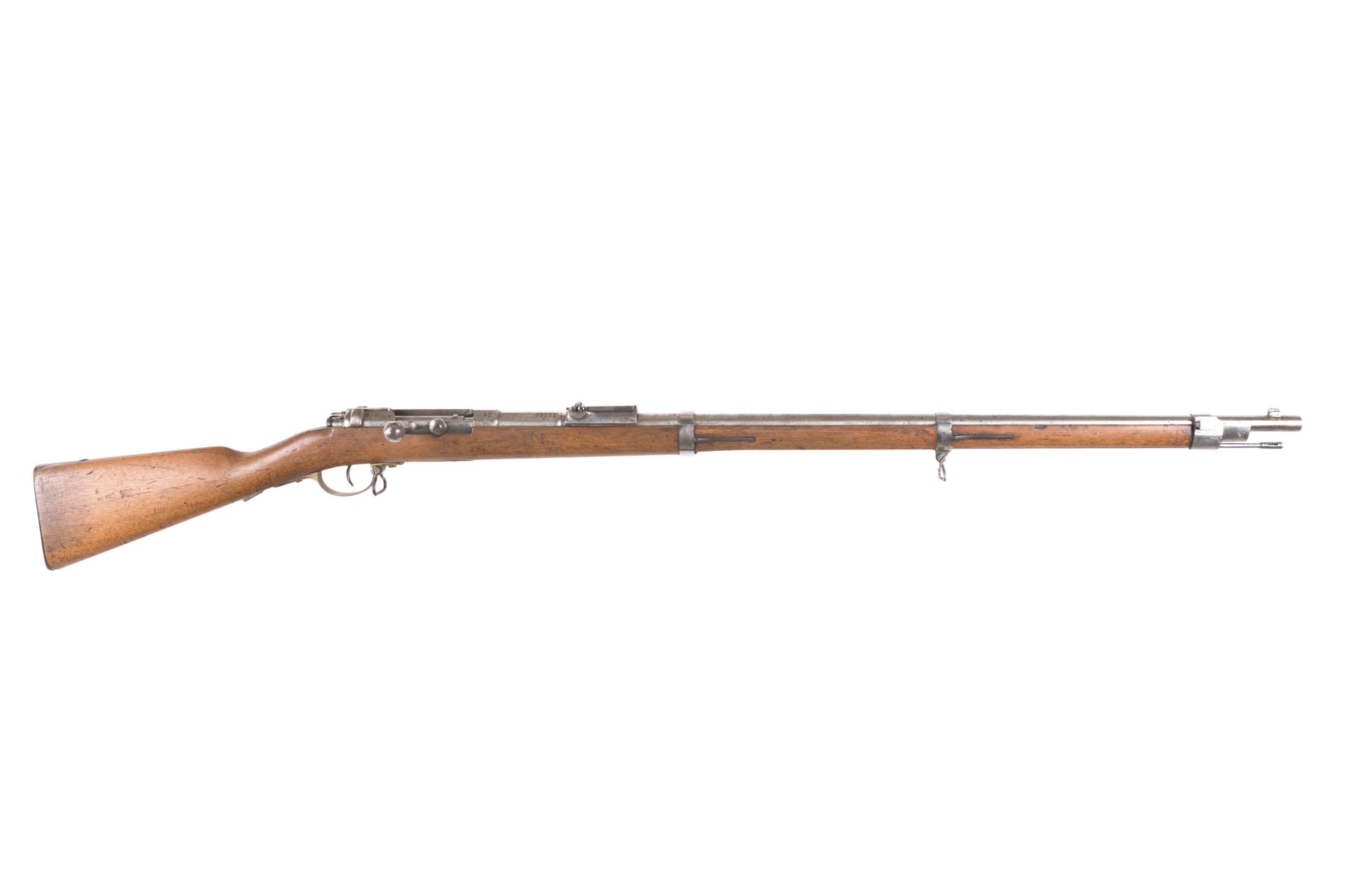 Null 
Gewehr 1871步枪，11毫米口径。




圆形枪管，有青蛙，有标有 "AMBERG "的雷管和




炮膛盖 "IG Mod 71"，日&hellip;