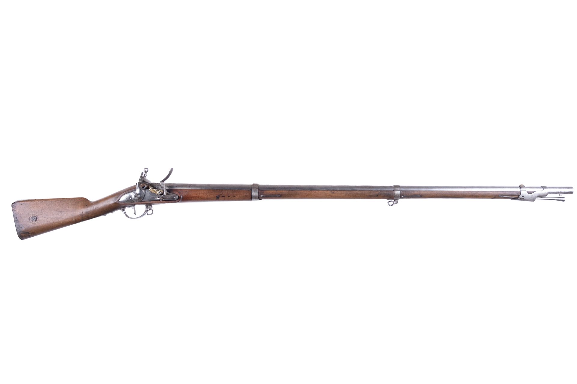 Null Flintlock rifle of grenadier model An IX. 

Round barrel with sides with th&hellip;