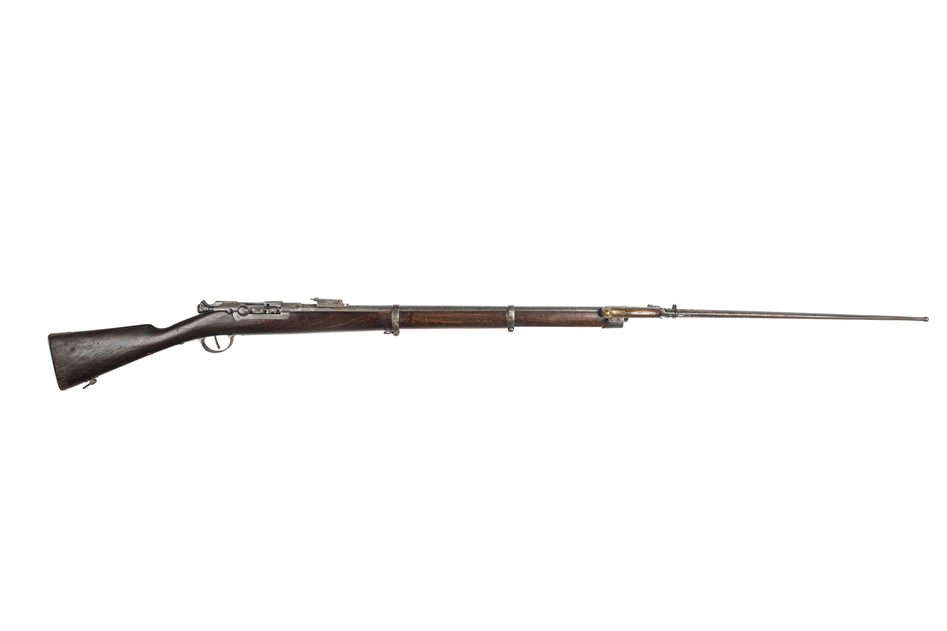 Null Kropatschek 1878型海军步枪，11毫米口径。

圆形雷管上标有 "Str 1879 "字样，并盖有A9803印章，有枪托。枪托 "MAN&hellip;