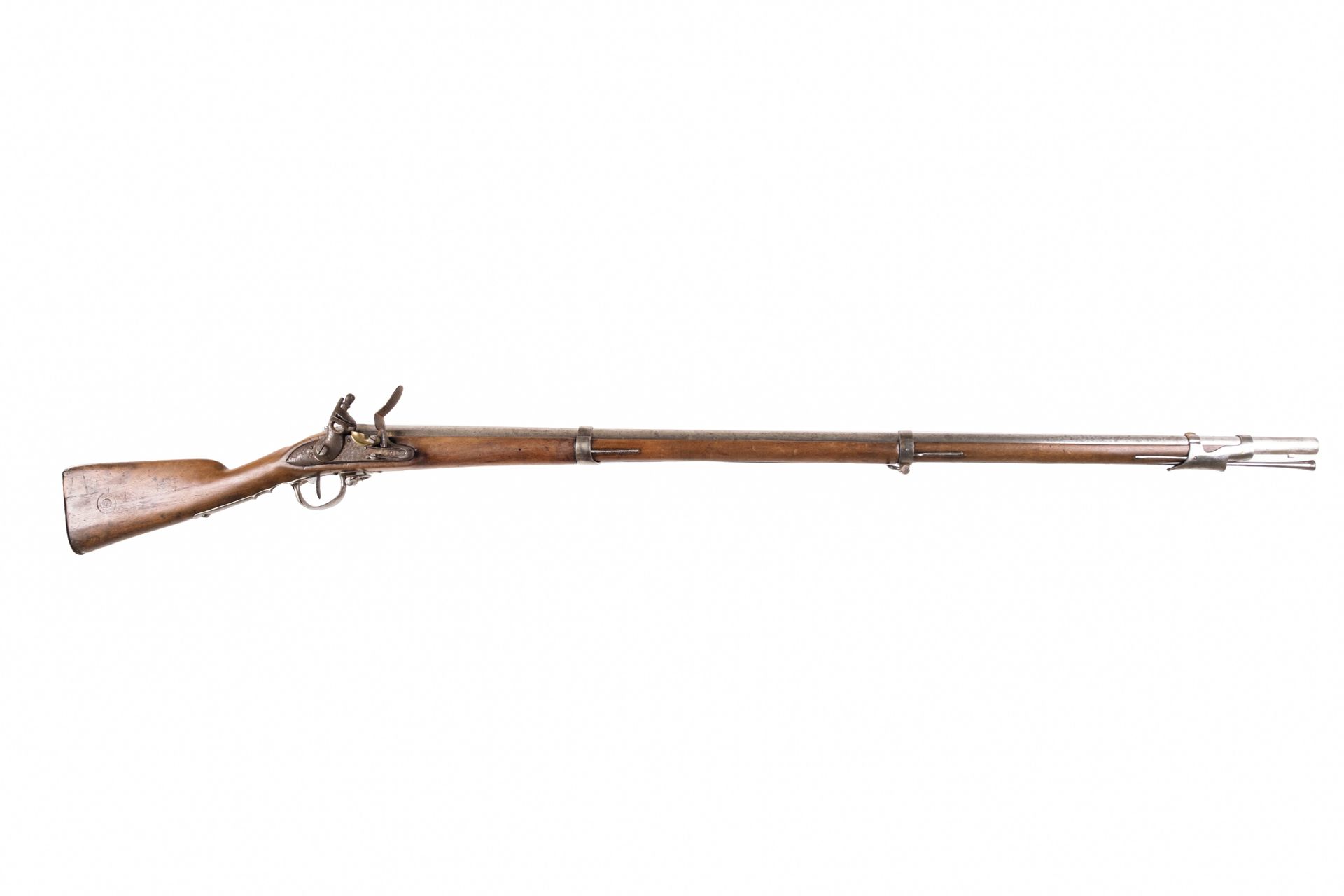 Null 1777型格林纳丁斯燧发枪--第九号。

圆形枪管，有雷鸣般的声音，日期为1817年。后膛盖上印有M 1777。锁上印有 "Manuf Royale &hellip;